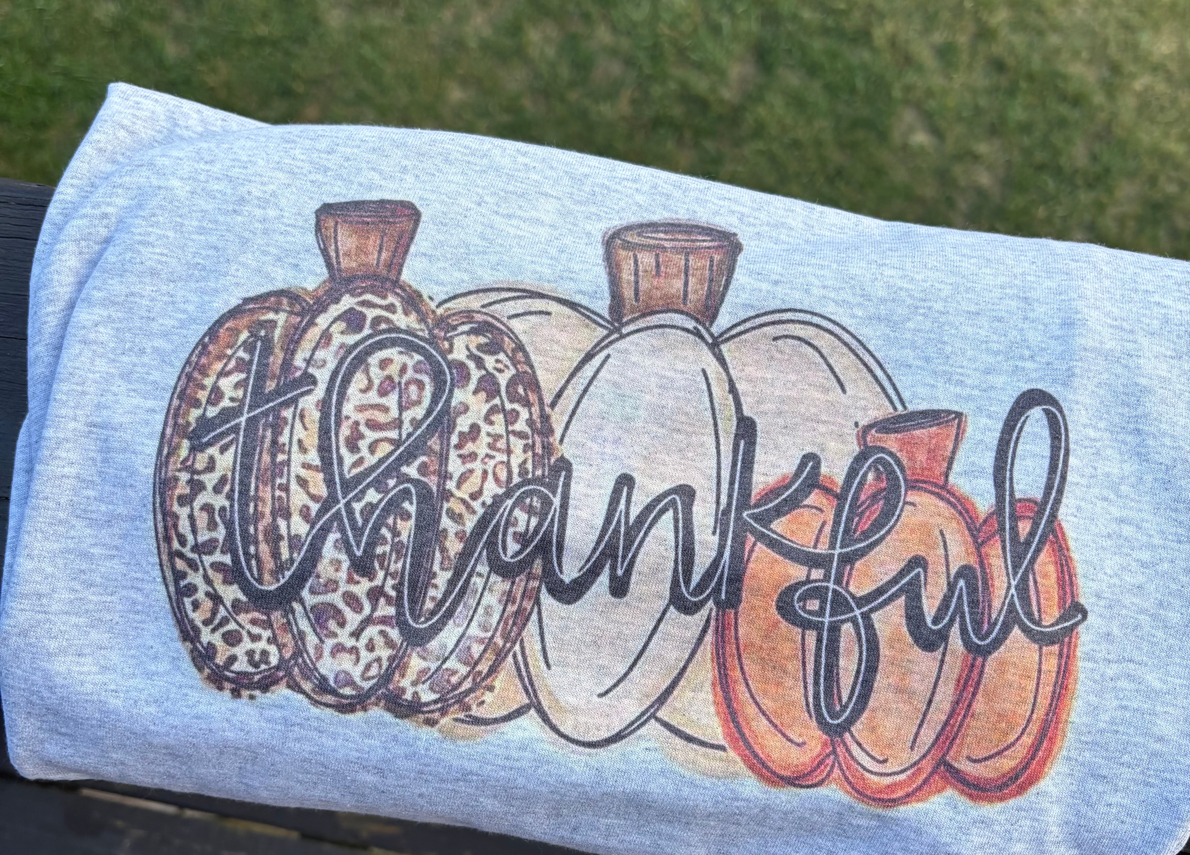 Thankful Pumpkin Sublimated Tshirt- Preorder