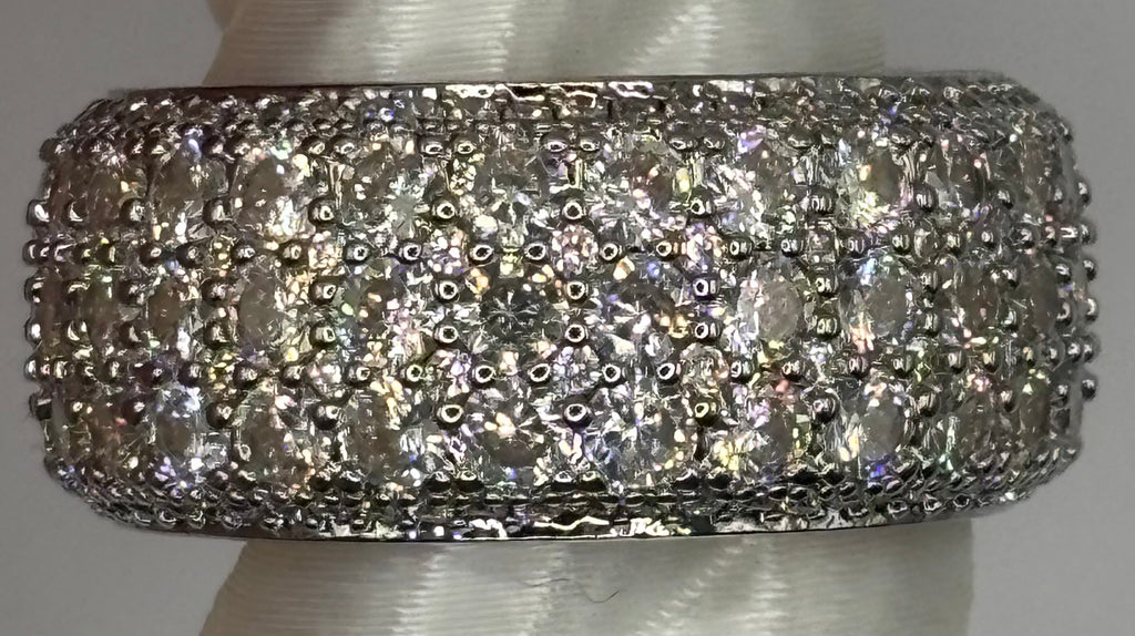 BP Diamond CZ Rhodium Ring Size 8