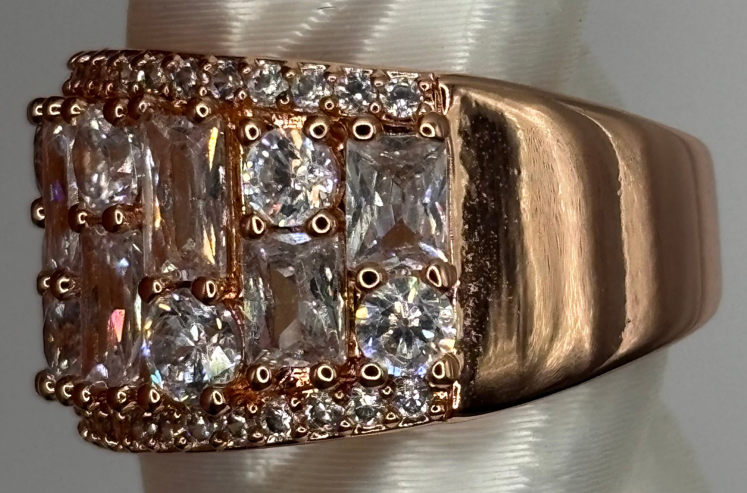 BP Diamond CZ Rose Gold Ring Size 7