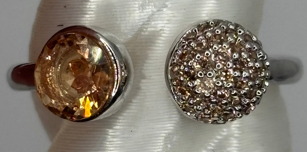 BP Smokey Topaz Hematite Ring Size 7