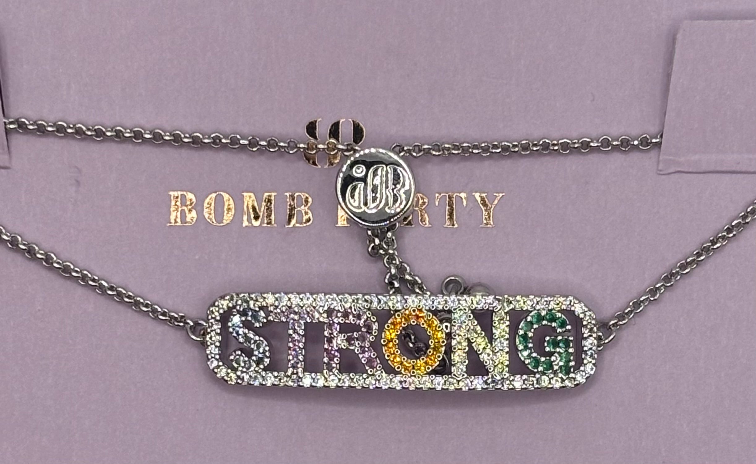 BP The Strong Sparkle Bar Bracelet