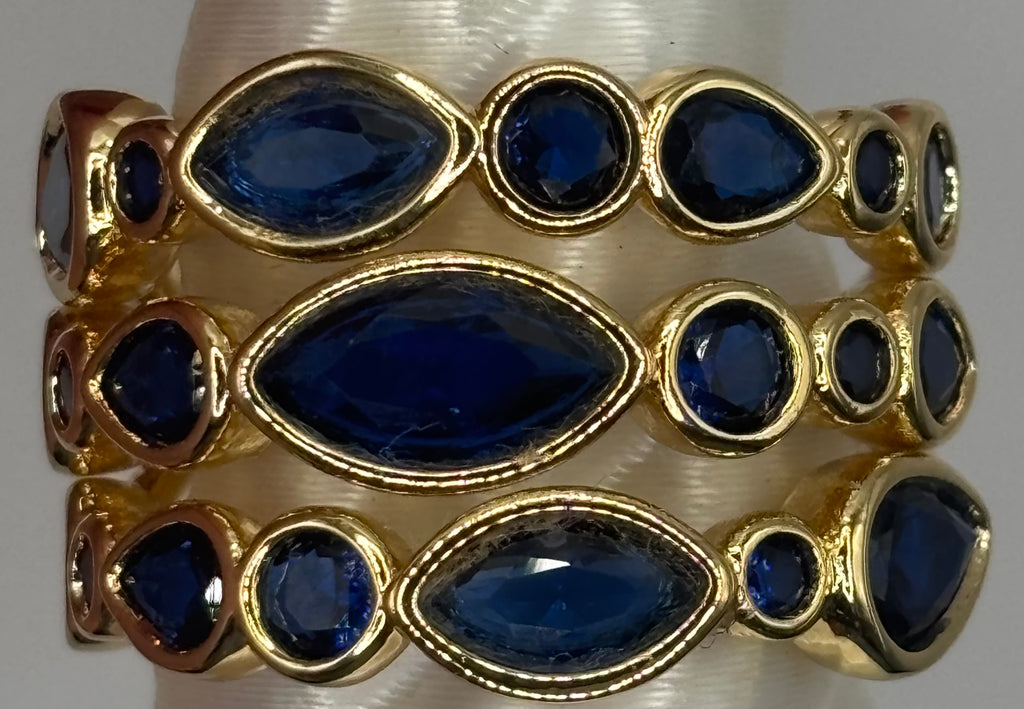 BP Sapphire Gold Ring Size 6