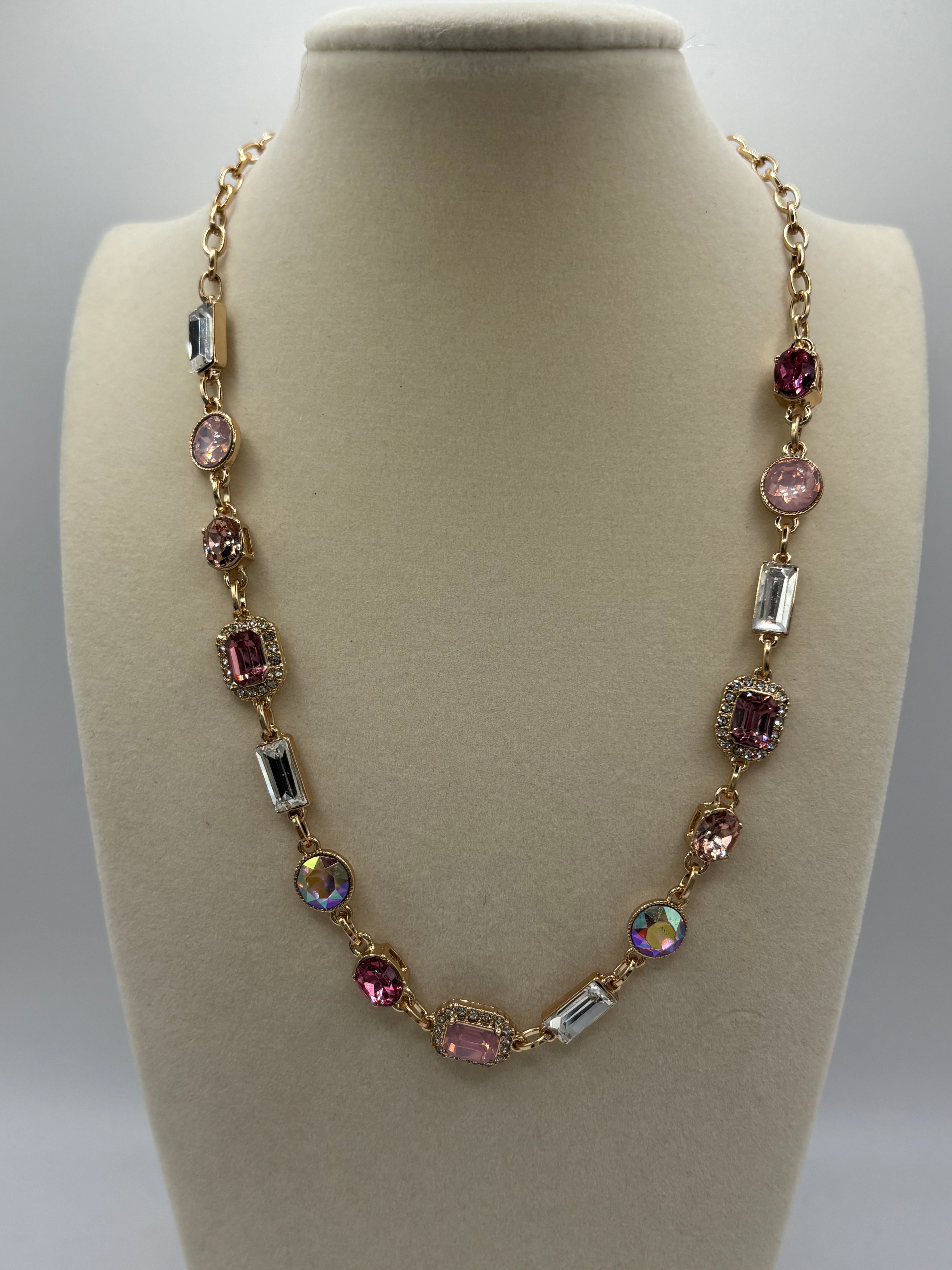 ATC Pink Gradient Gem Necklace