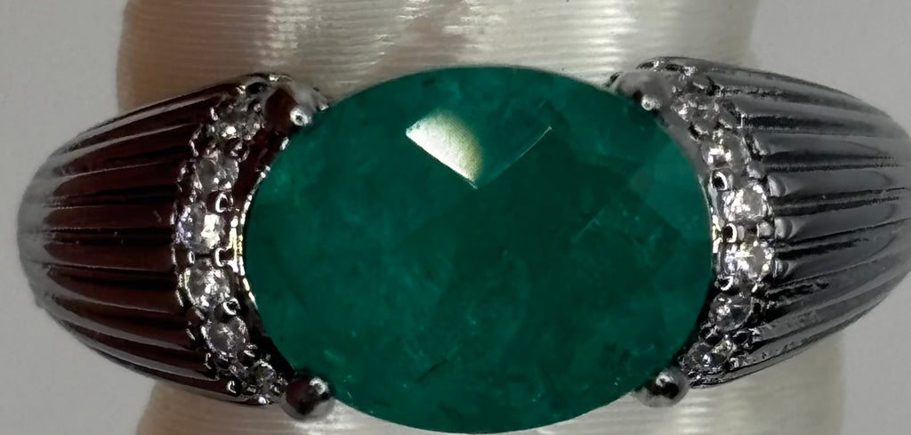 BP Emerald Hematite Ring Size 6