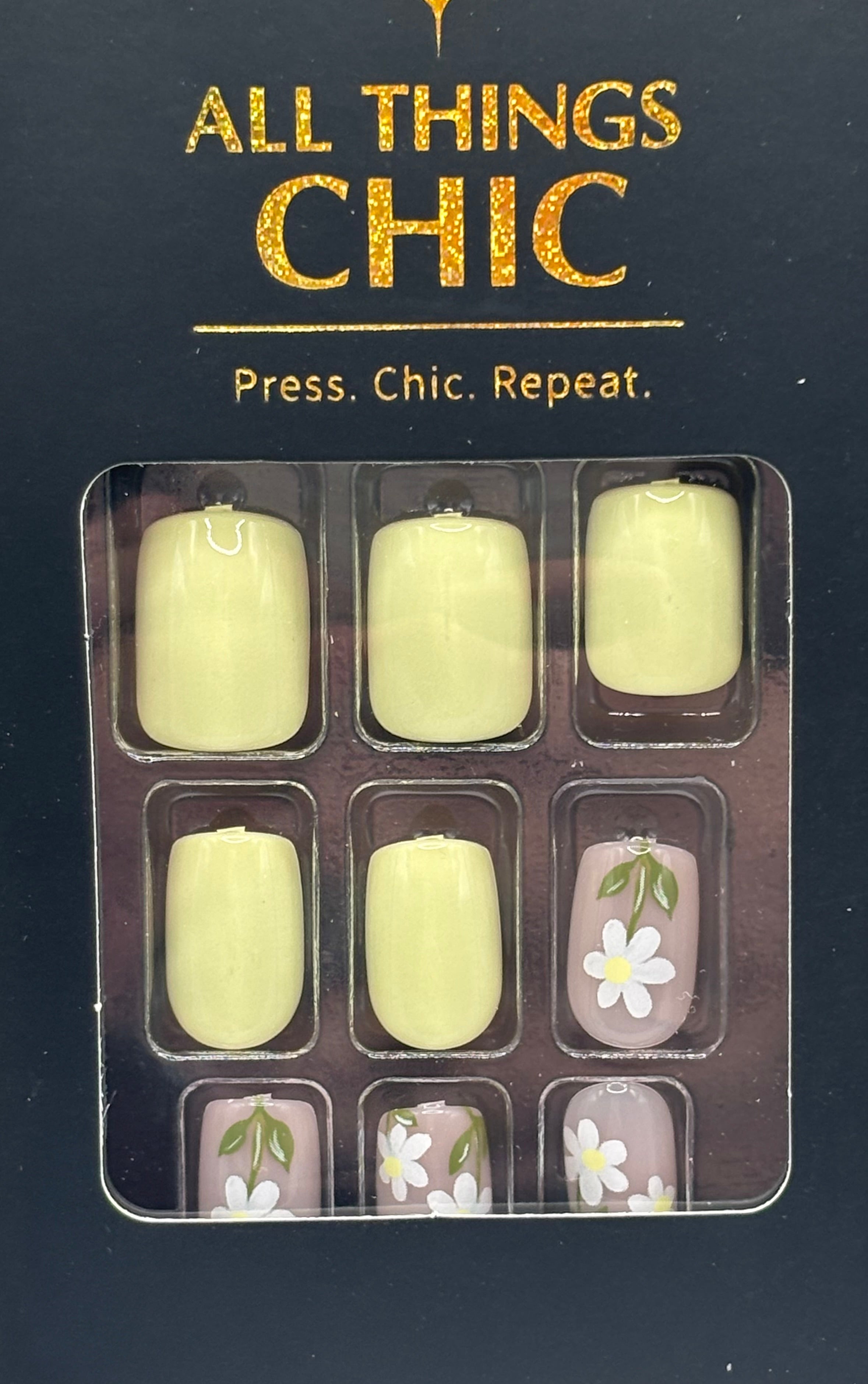 Sunny Stems Press-On Nails Short