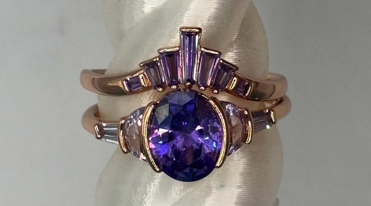 BP Amethyst Rose Gold Ring Size 11
