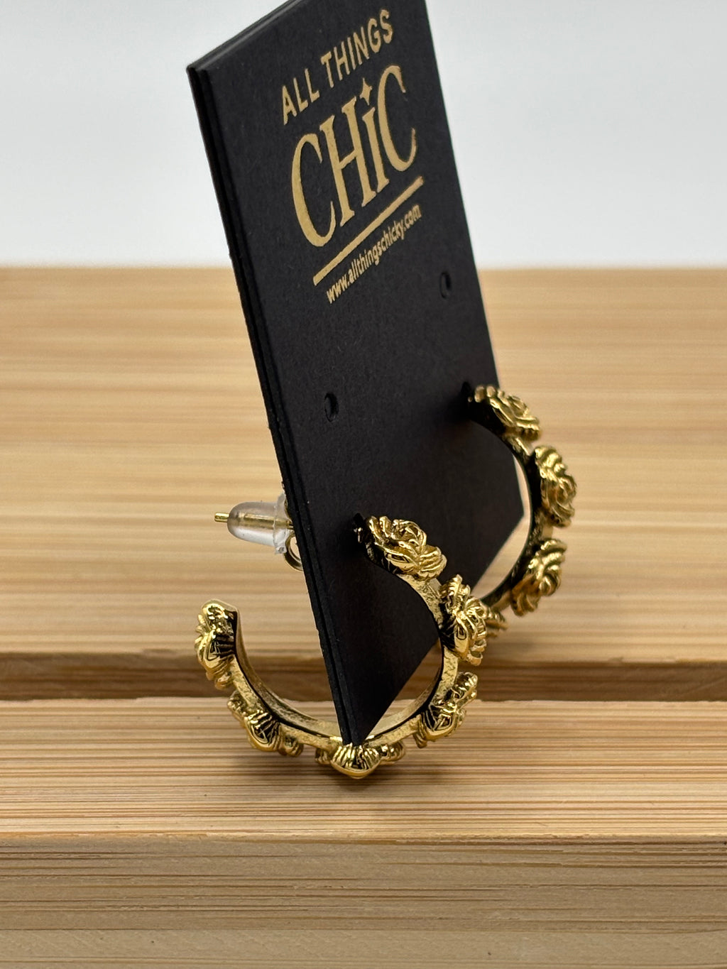 ATC Rosette Hoop Earrings