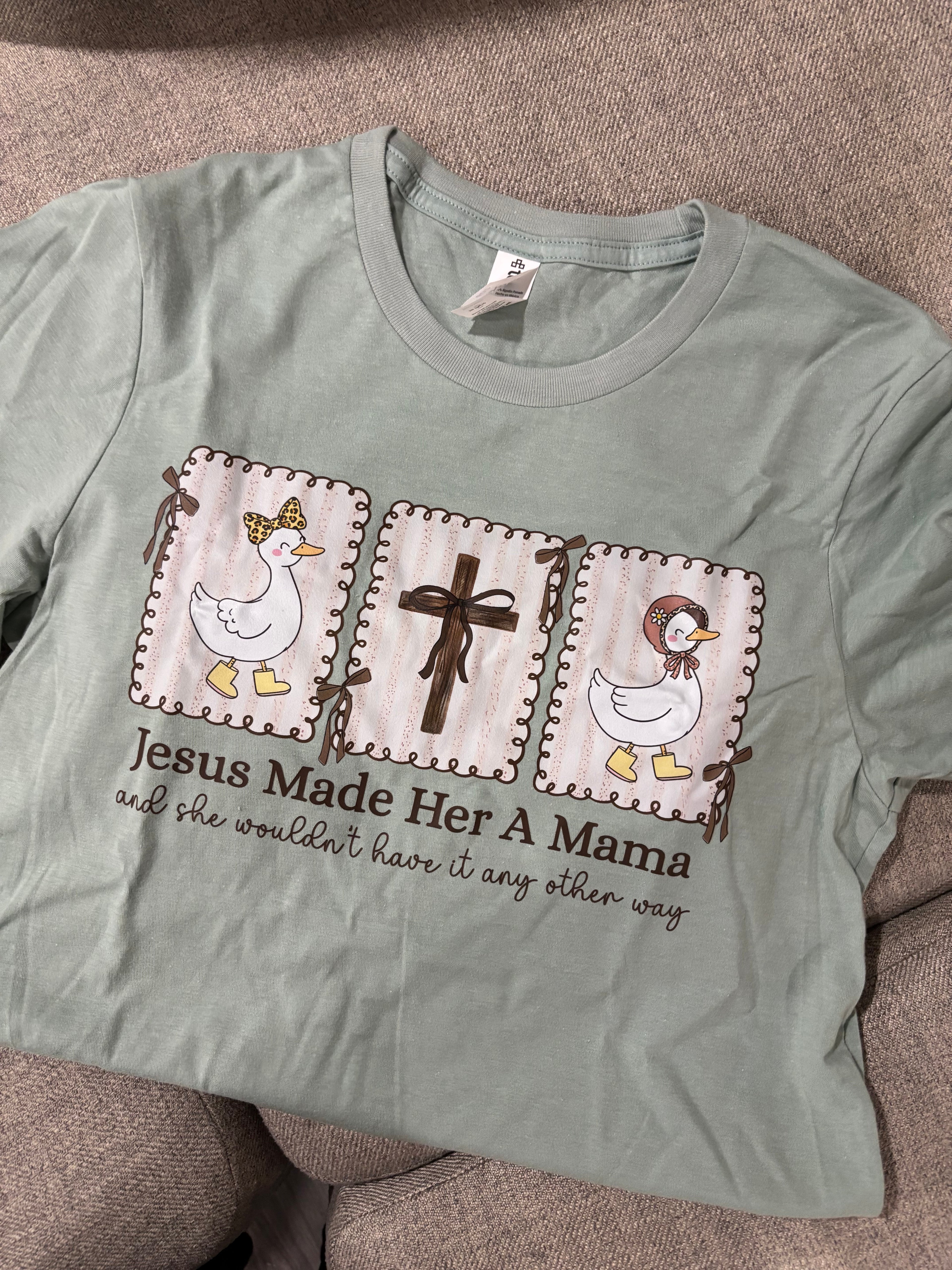 Jesus Made Her A Mama TShirt Size Small