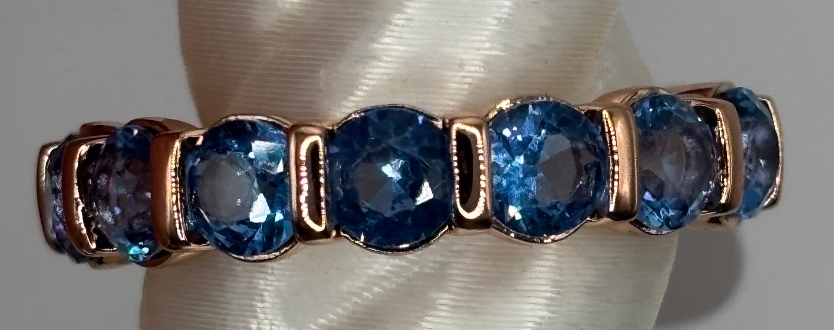BP Blue Spinel Rose Gold Ring Size 8