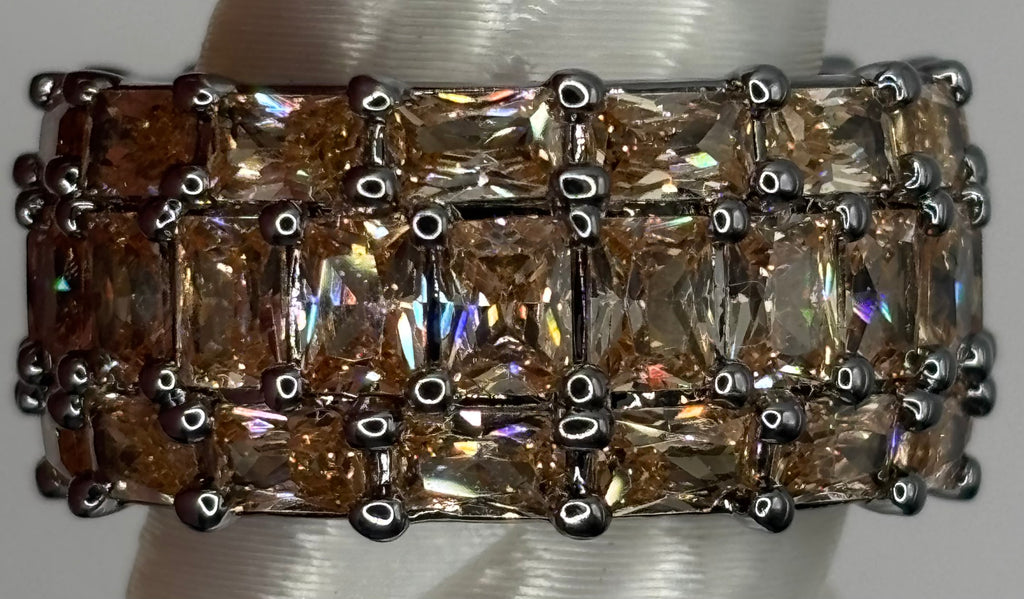 BP Smokey Topaz Hematite Ring Size 7