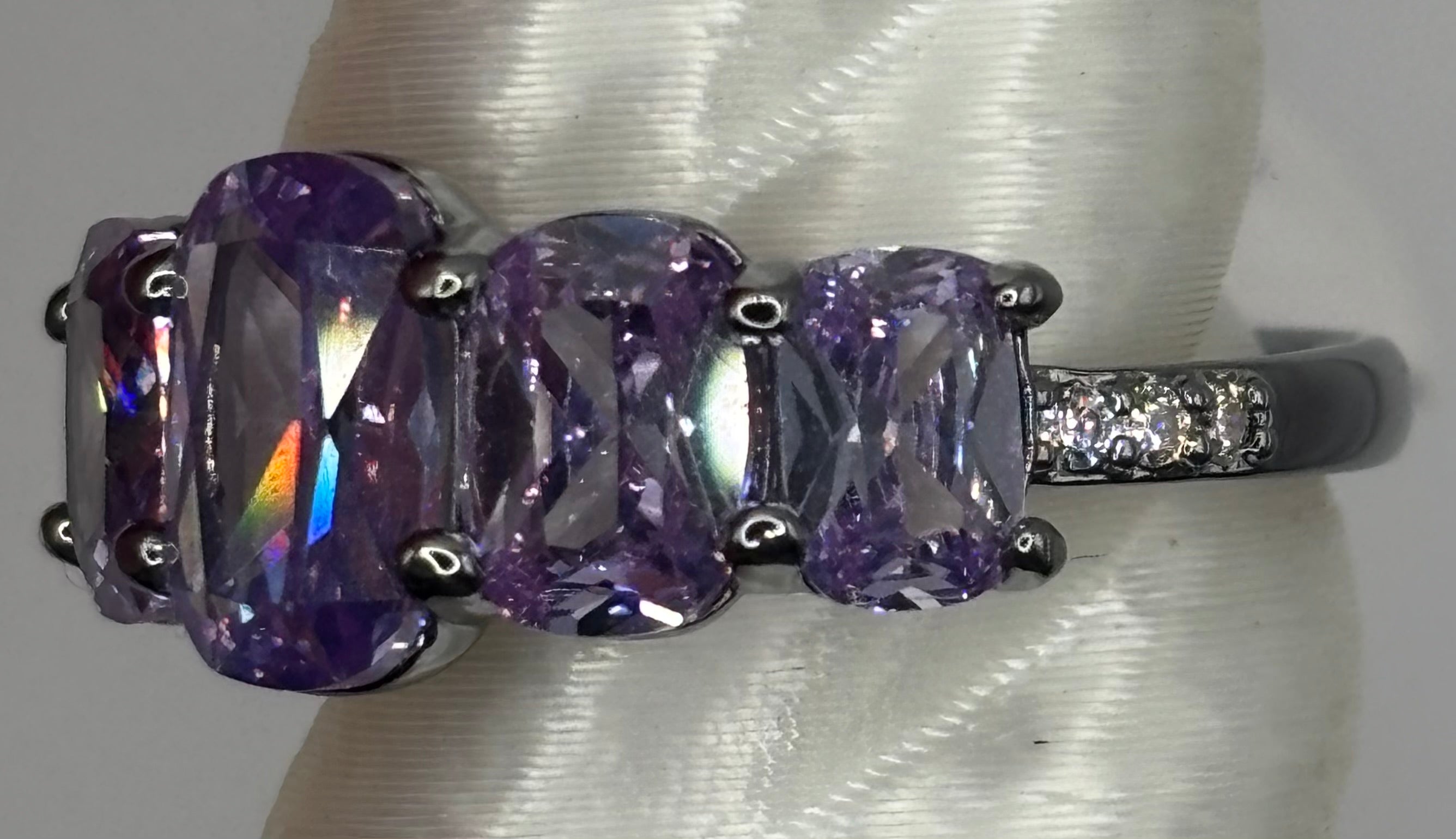 BP Purple Topaz Hematite Ring Size 9