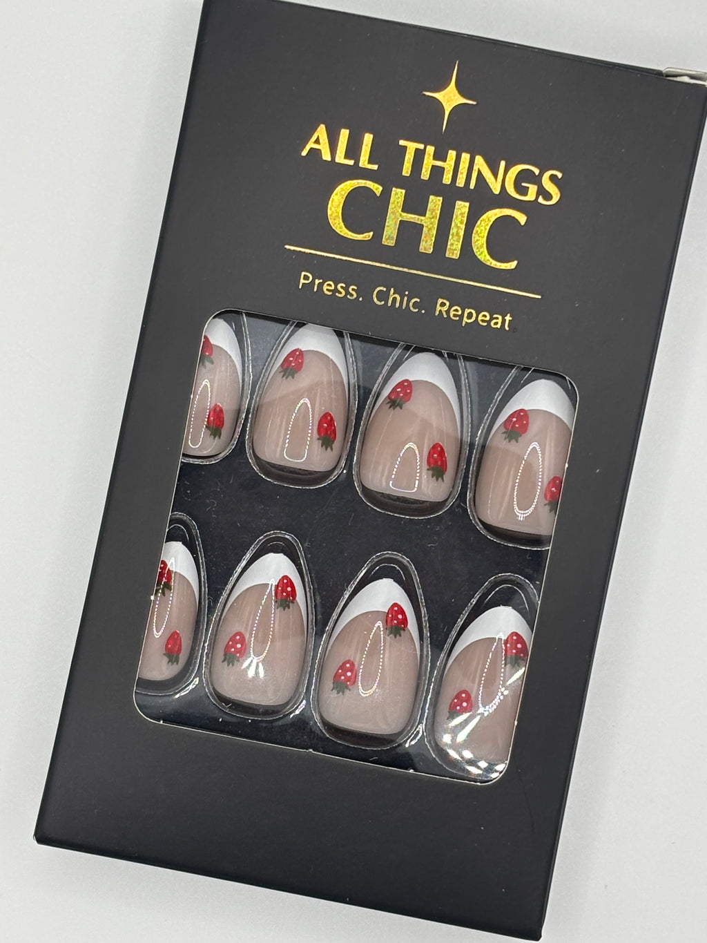 Strawberry Wine Press-On Nails Short