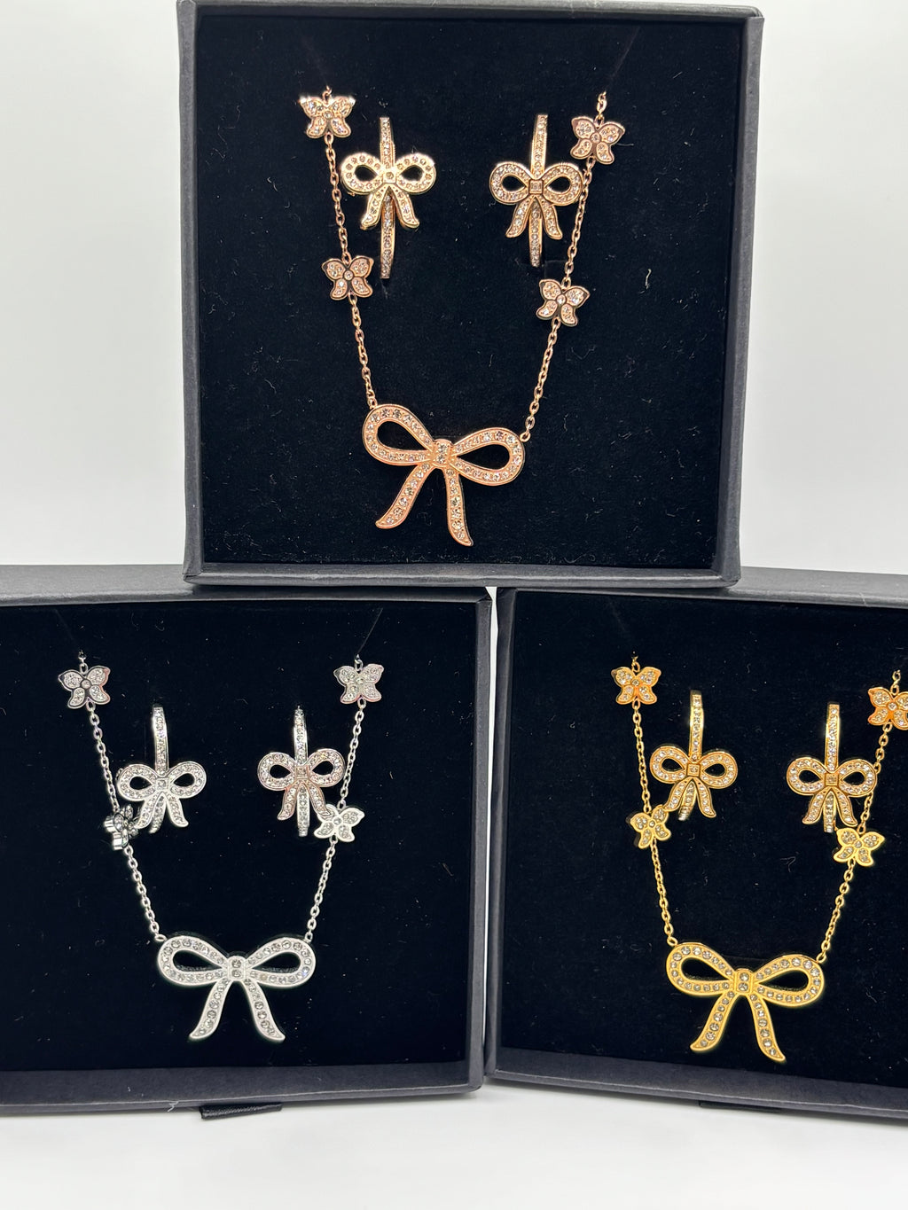 ATC Custom Bow Earring and Necklace Set