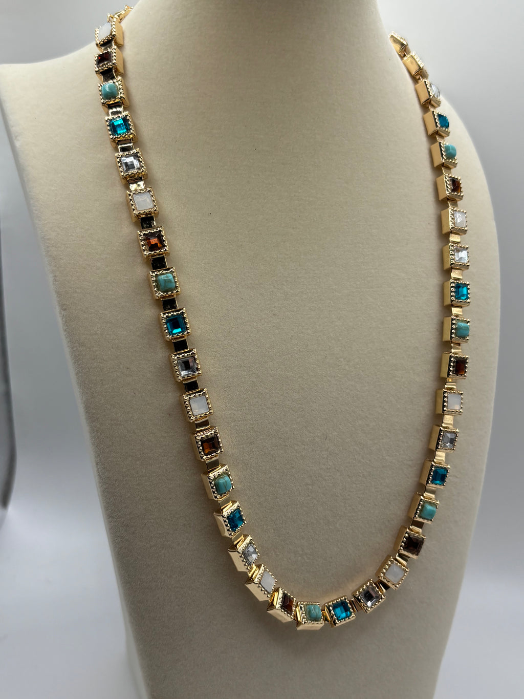 ATC Square Gem Necklace Preorder