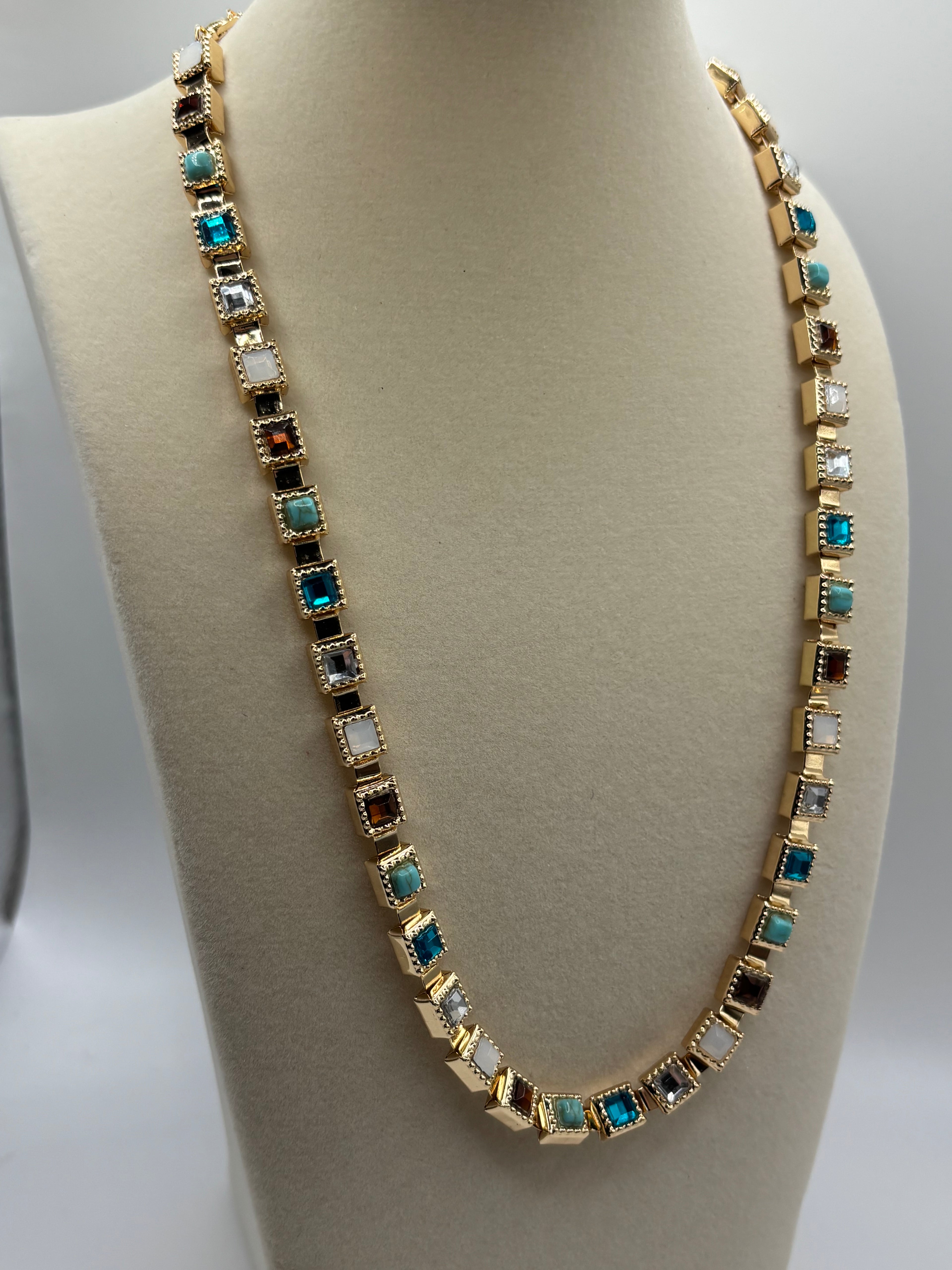 ATC Square Gem Necklace