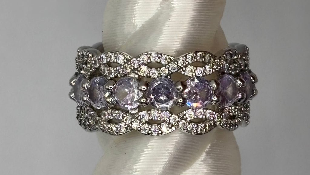 BP Lavender Topaz Rhodium Ring Size 8