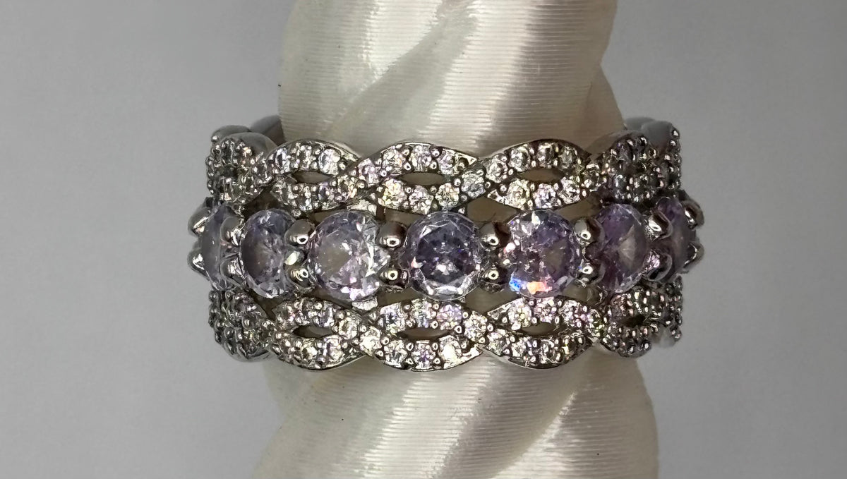 BP Lavender Topaz Rhodium Ring Size 8