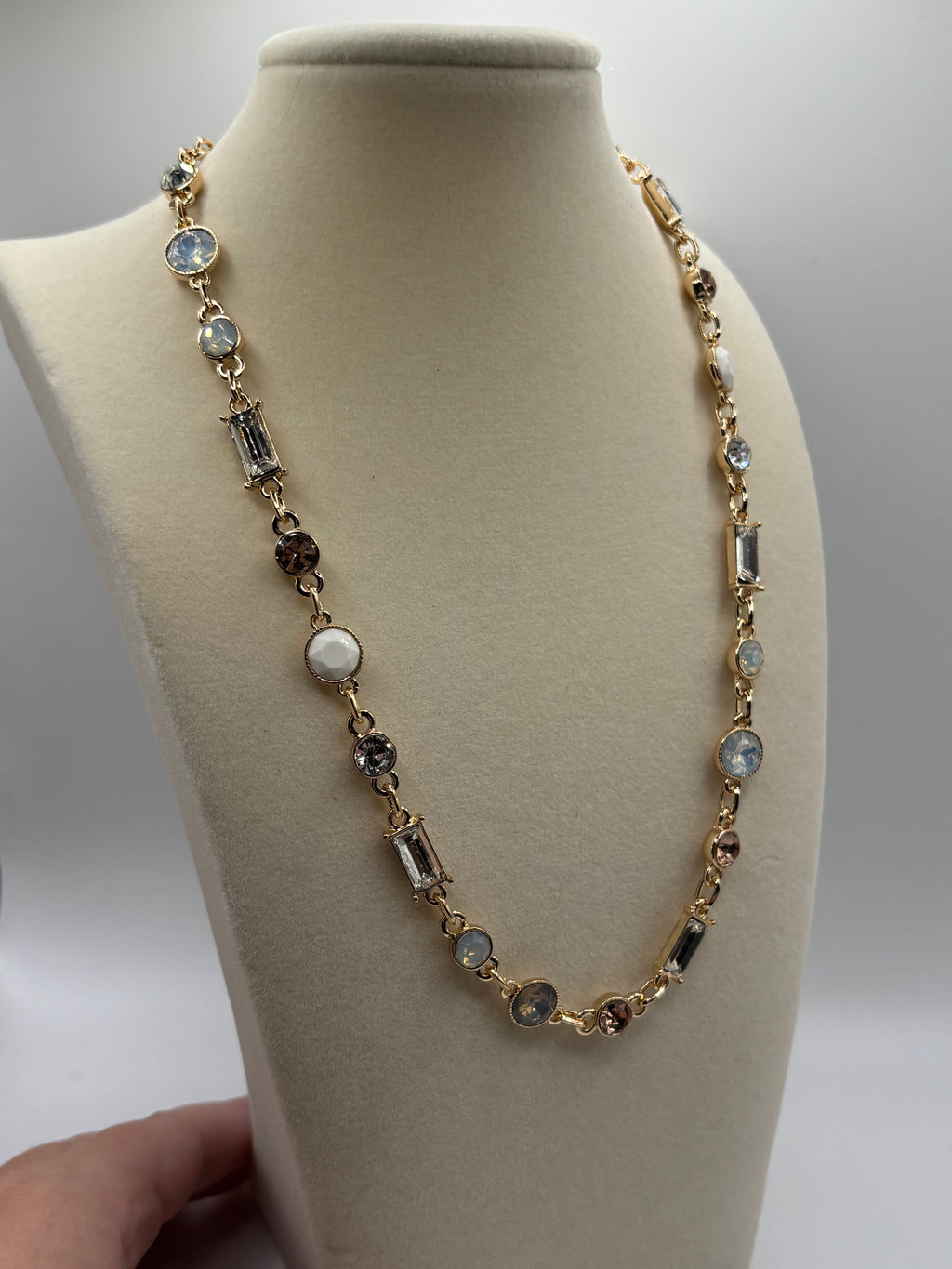 ATC White Gradient Gem Necklace Preorder