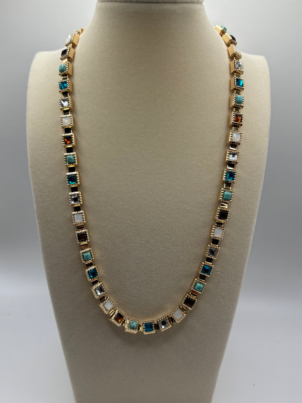 ATC Square Gem Necklace Preorder