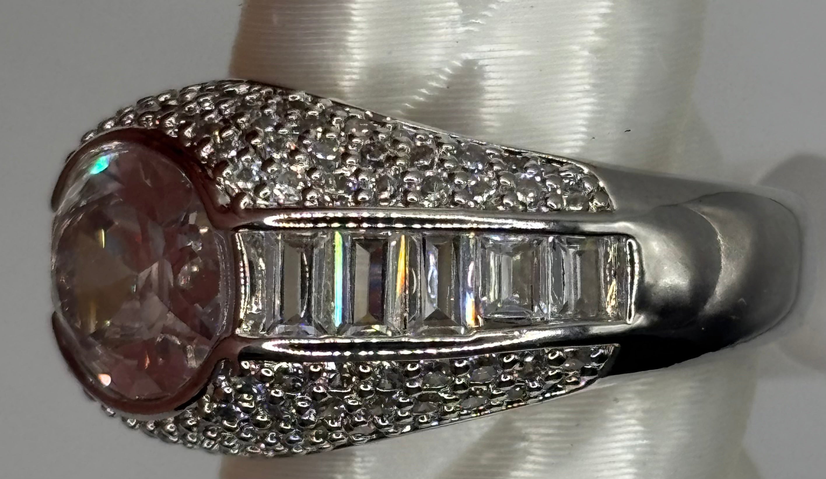 BP Diamond CZ Rhodium Ring Size 7