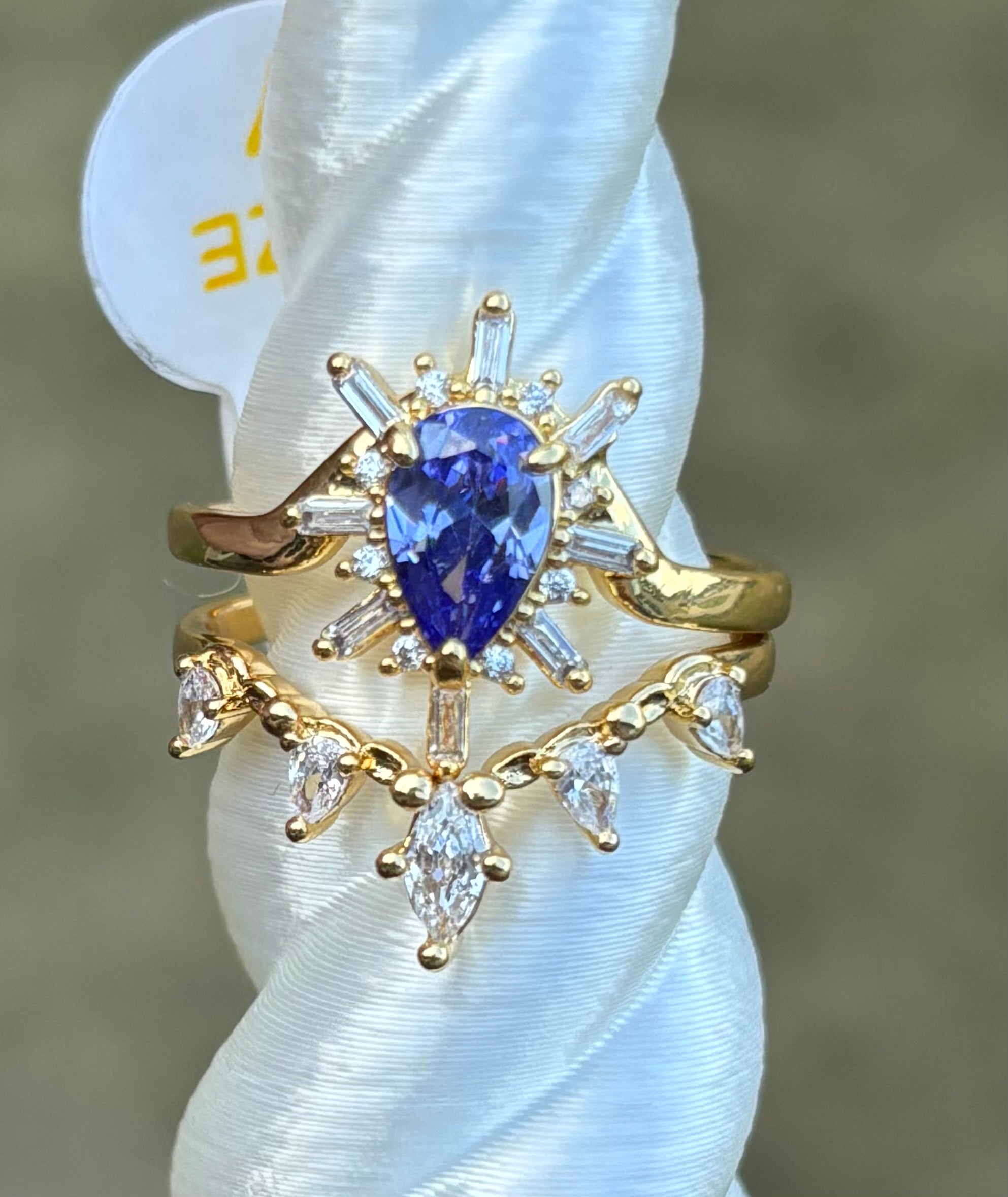 BP Size 7 Tanzanite on Gold Ring