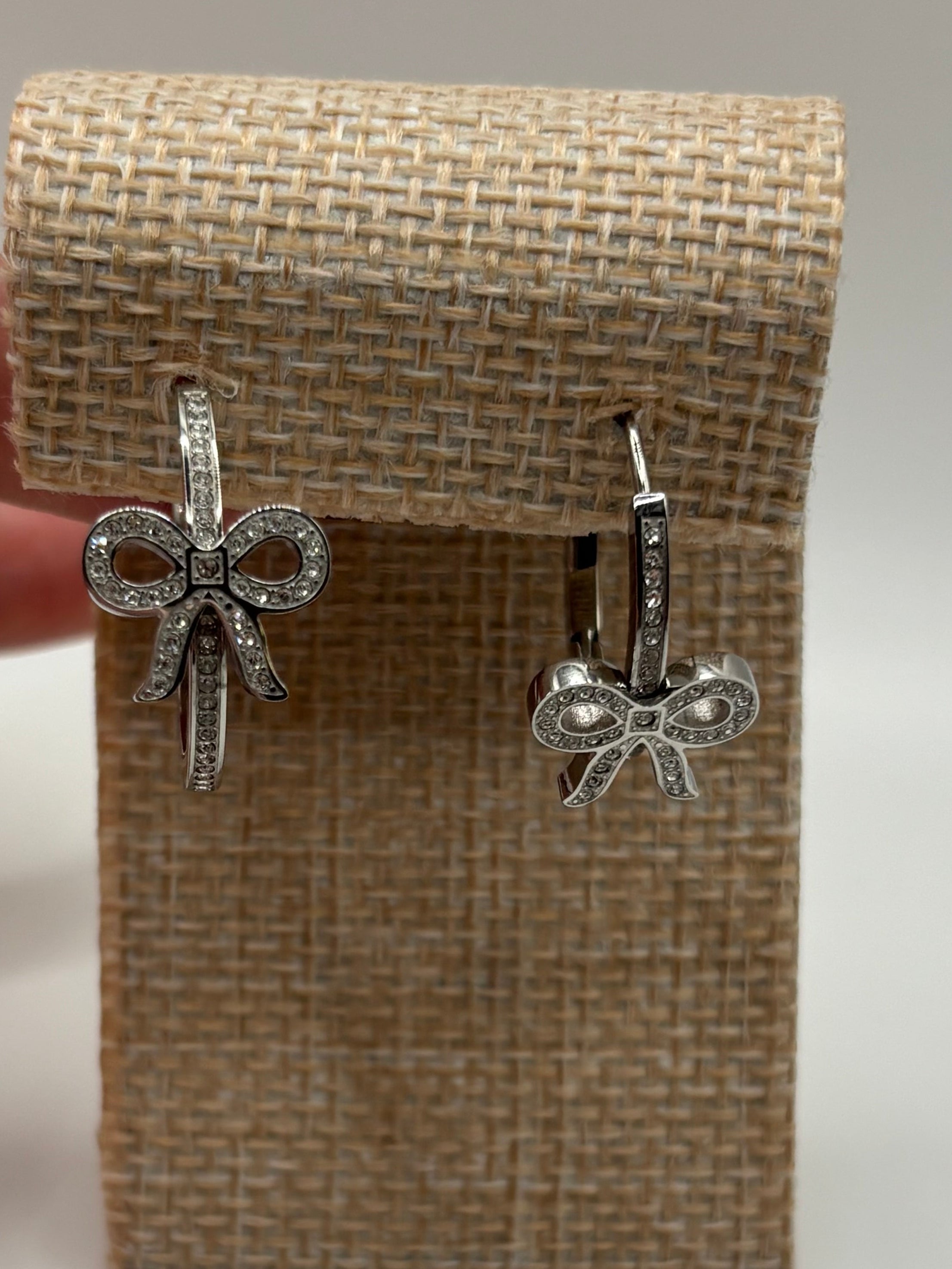 ATC Custom Bow Earrings Silver