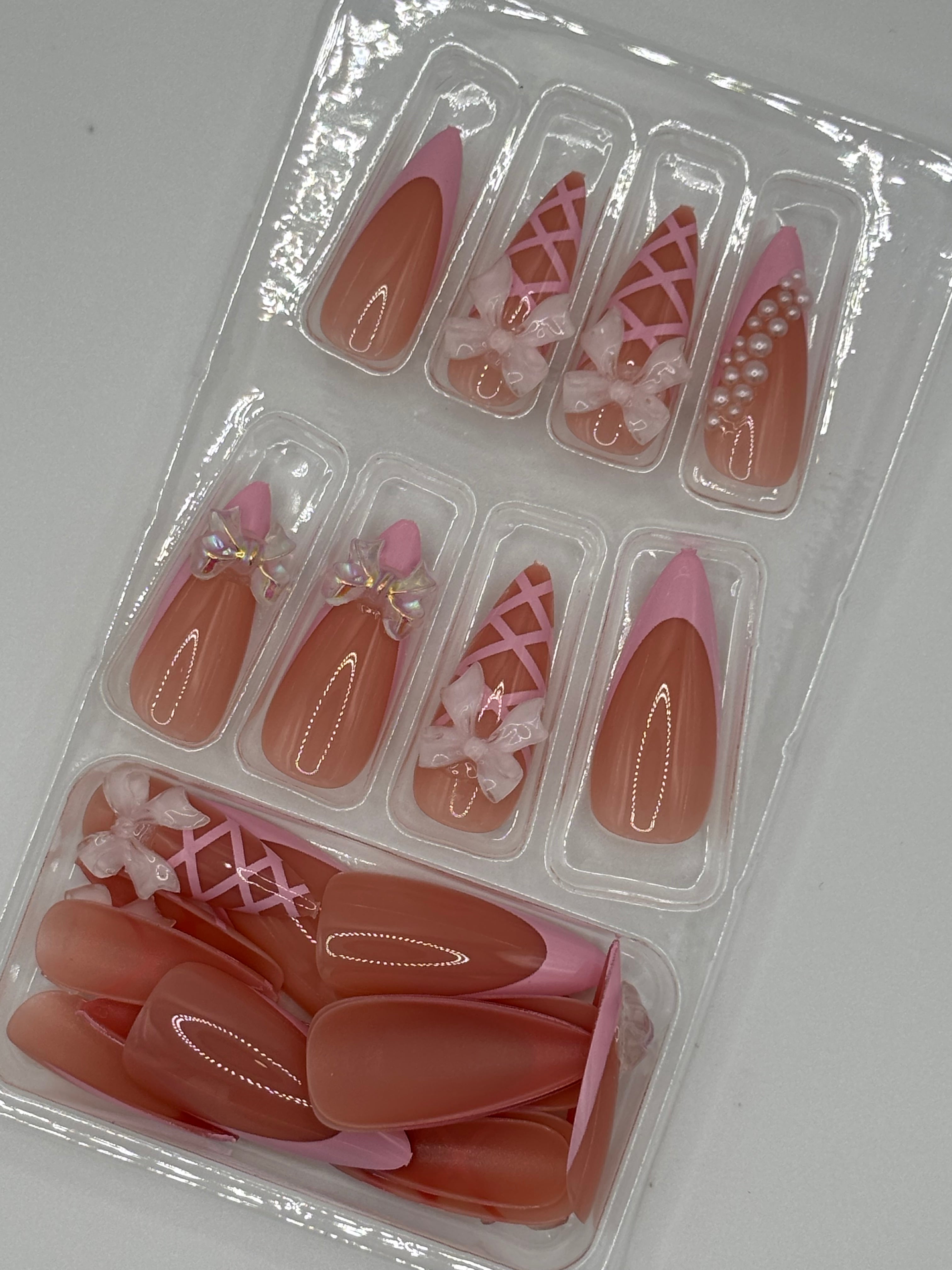 Ballet & Bows Press On Nails Long