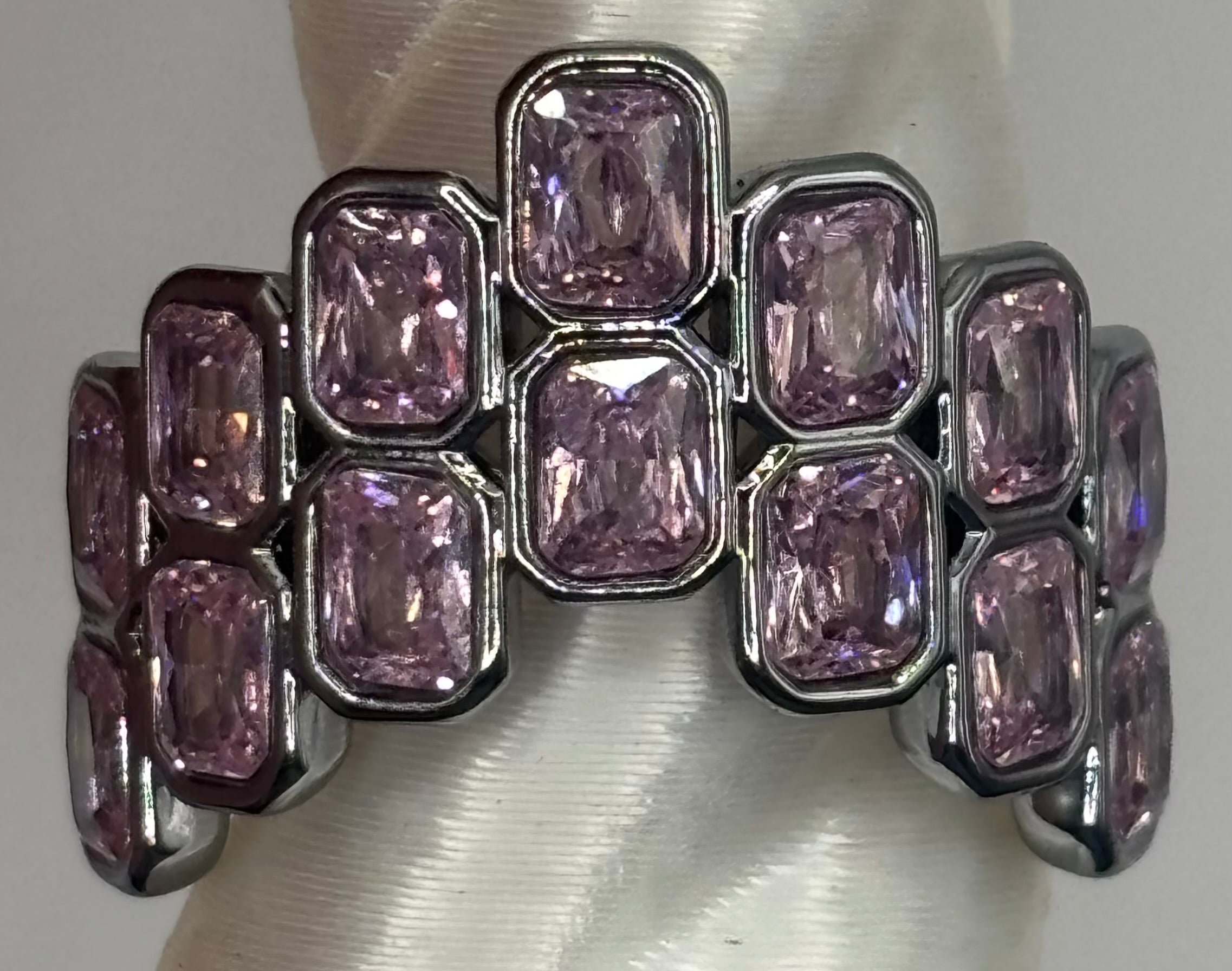 BP Rose Quartz Hematite Ring Size 6