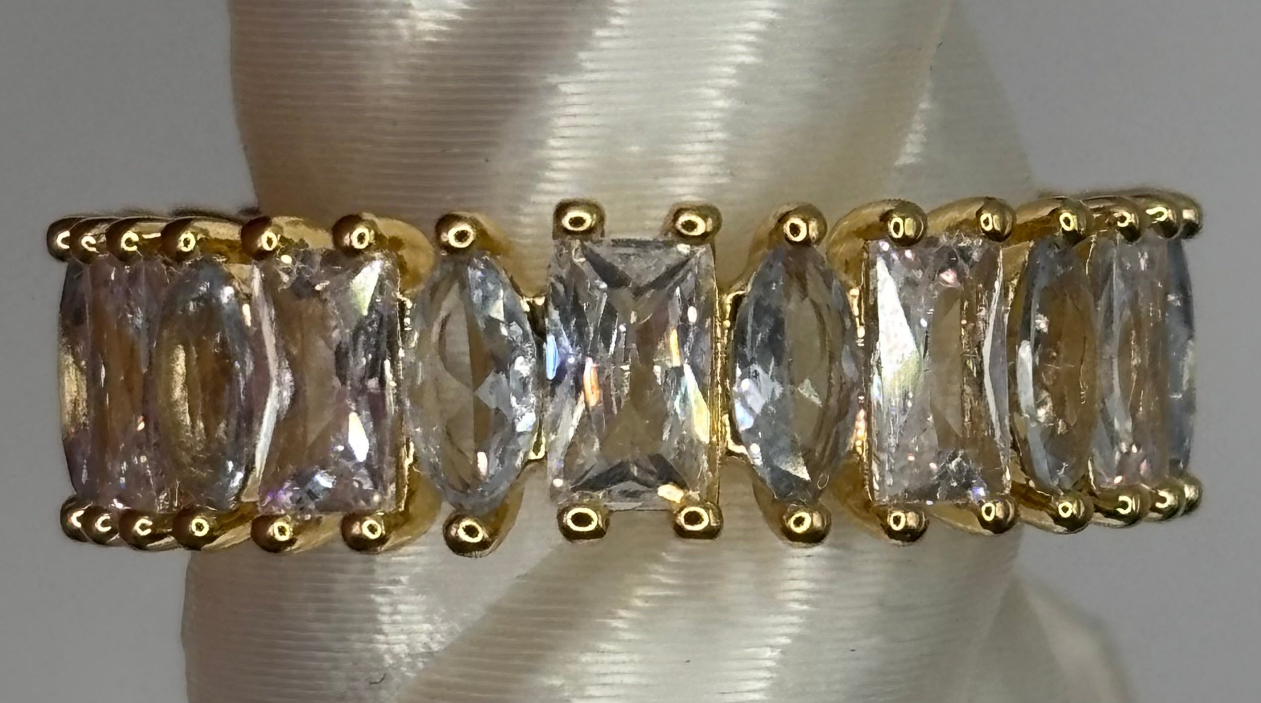 BP Diamond CZ Gold Ring Size 7