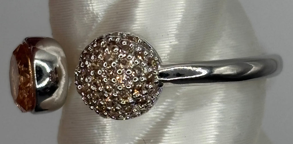 BP Smokey Topaz Hematite Ring Size 7