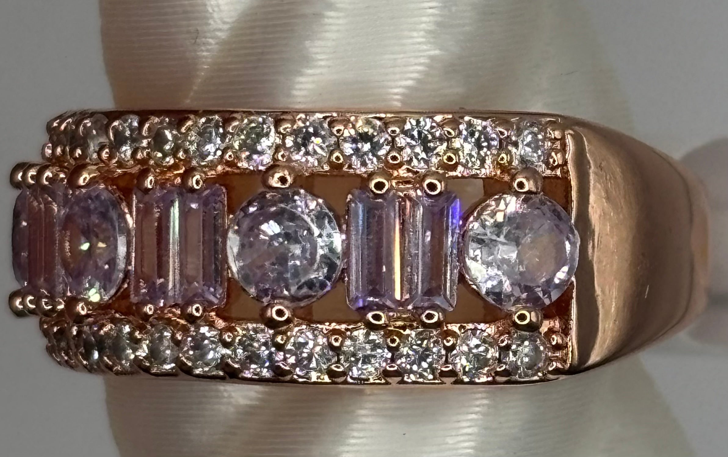 BP Diamond CZ Rose Gold Ring Size 7