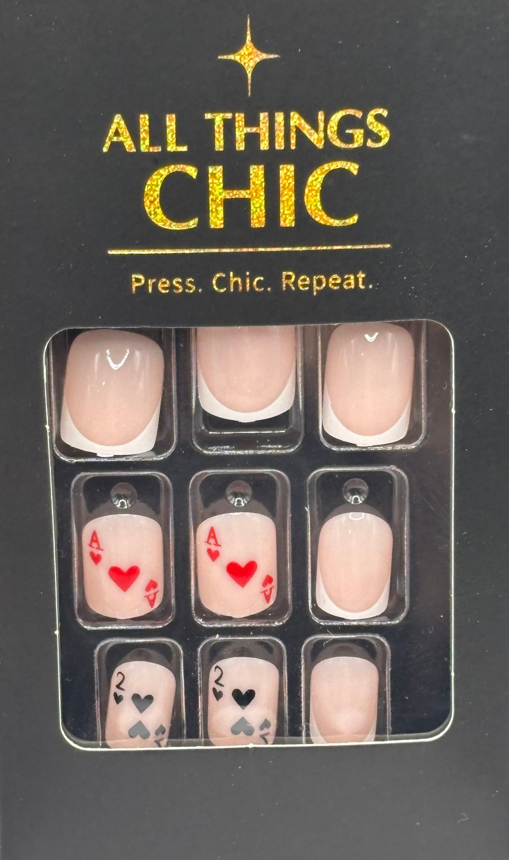 Ace In the Hole Press-On Nails Short