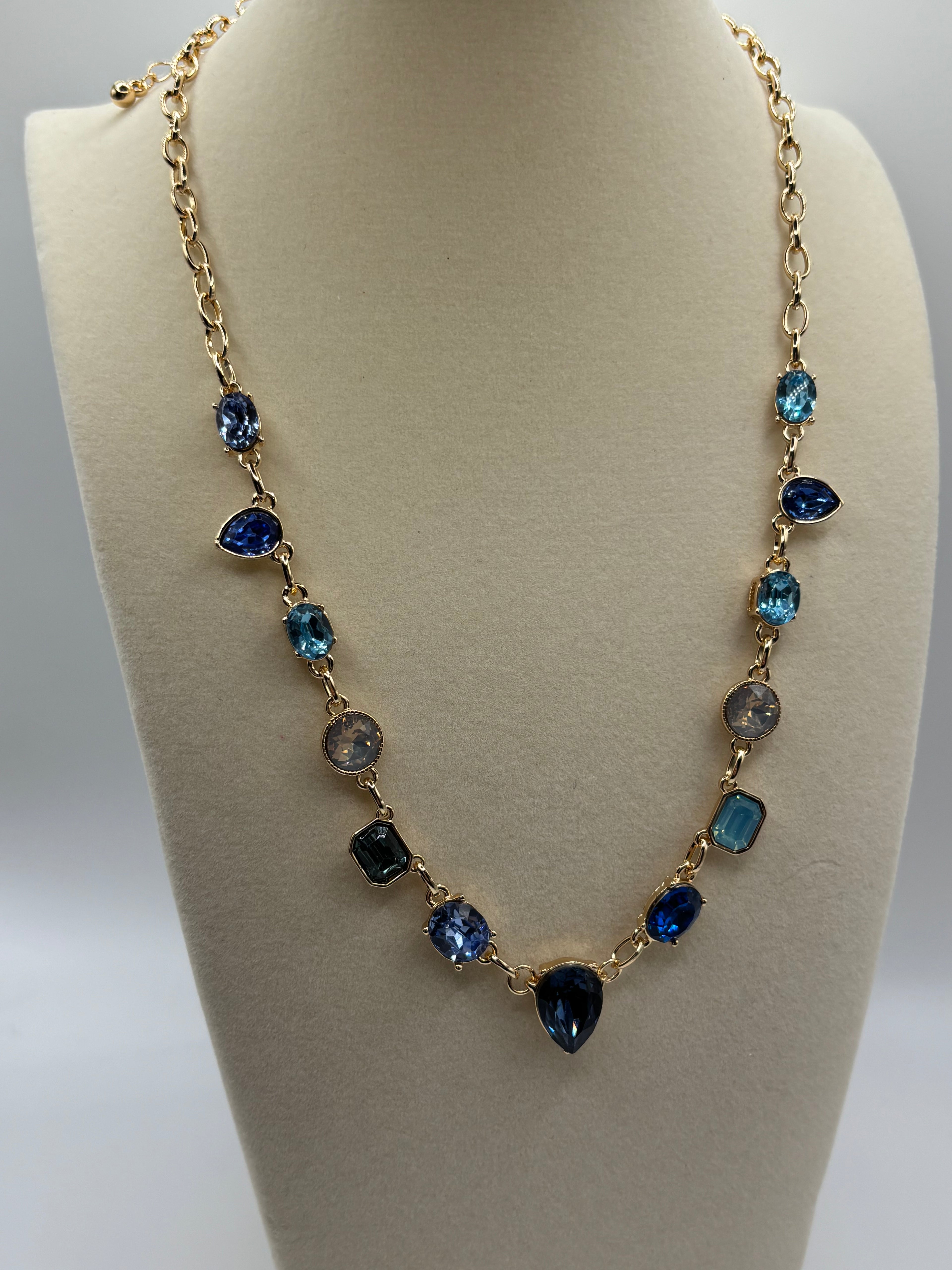 ATC Ombre Blue Gem Necklace