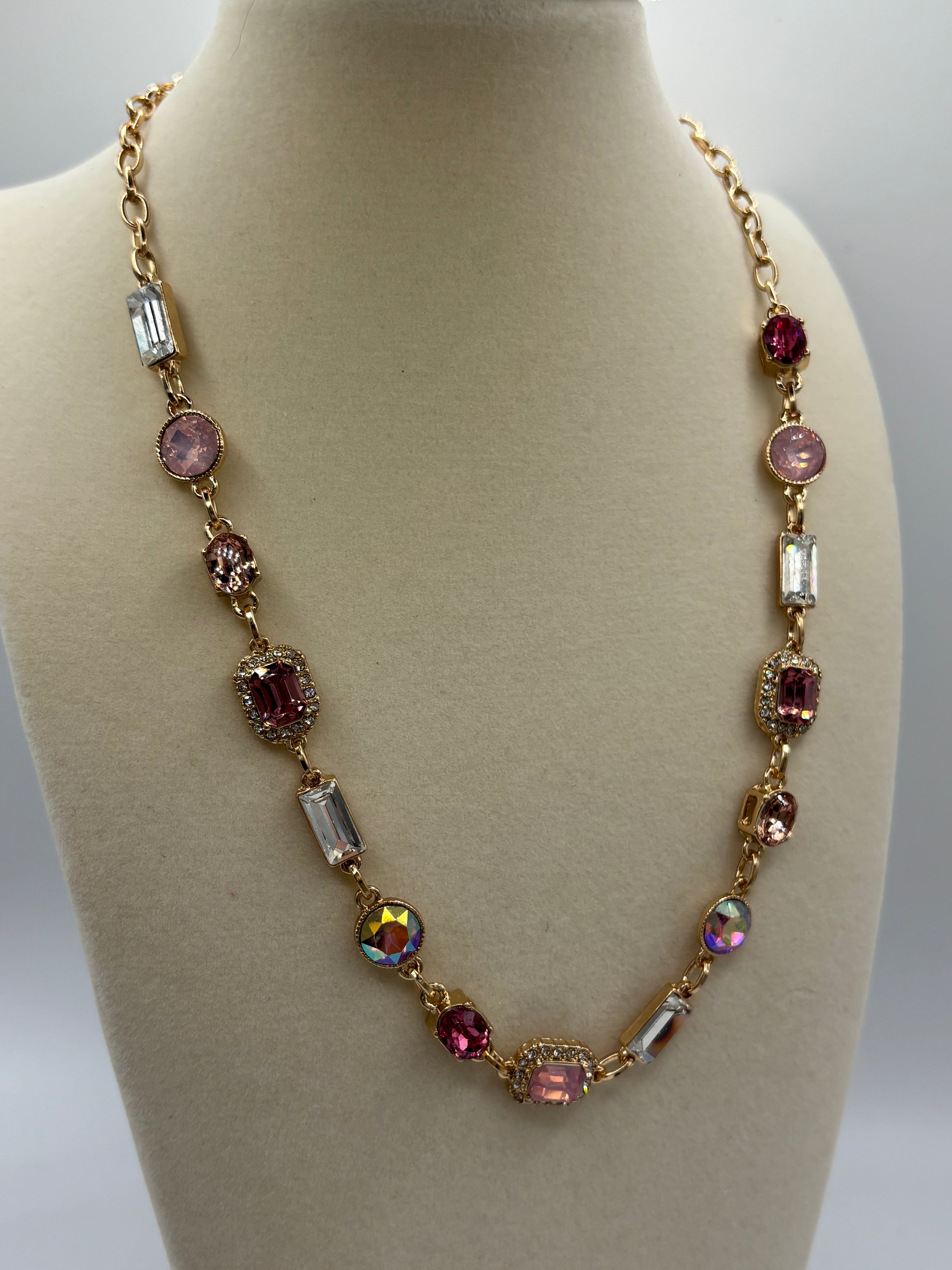 ATC Pink Gradient Gem Necklace