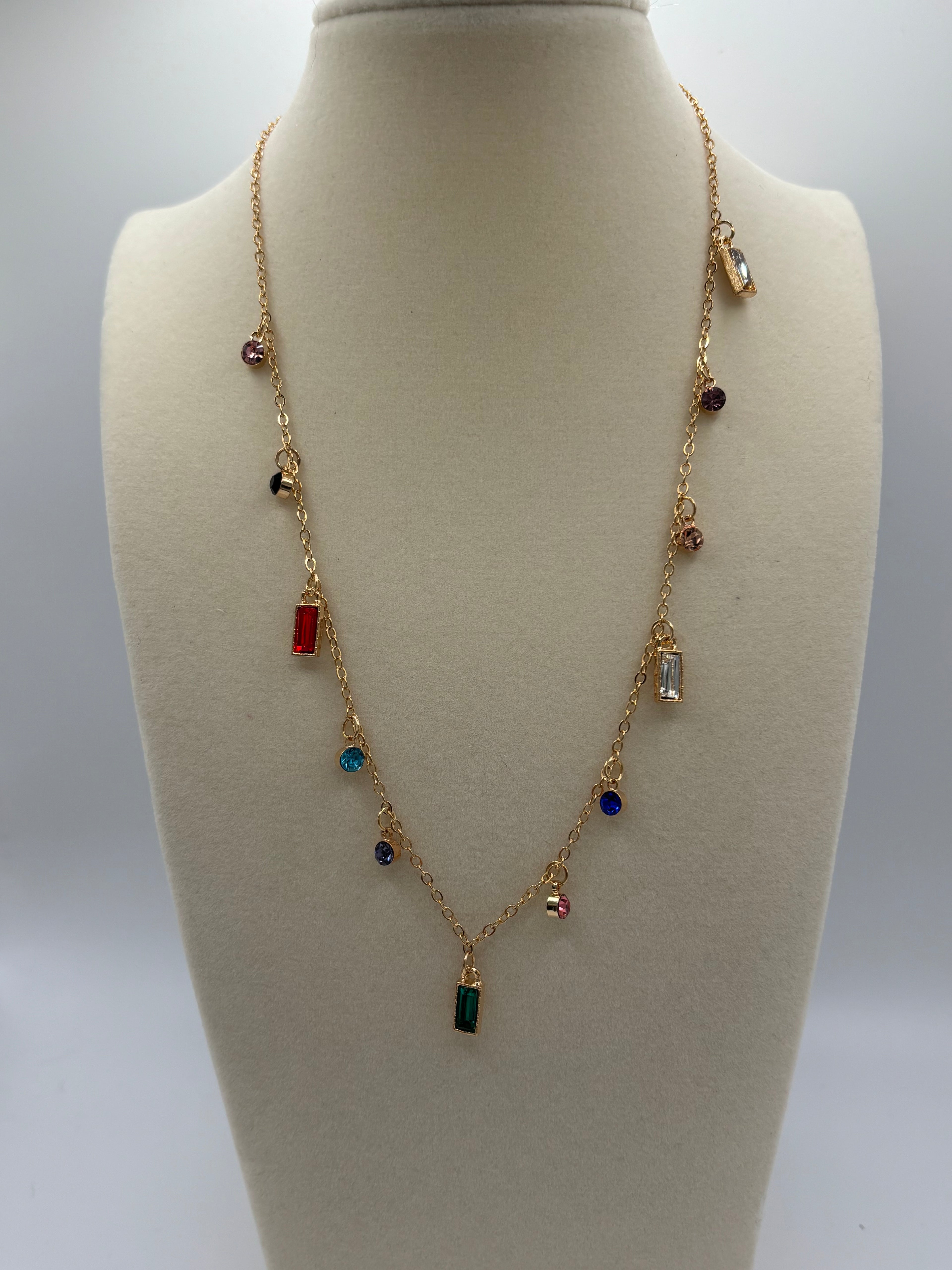ATC Dainty Rainbow Gem Necklace