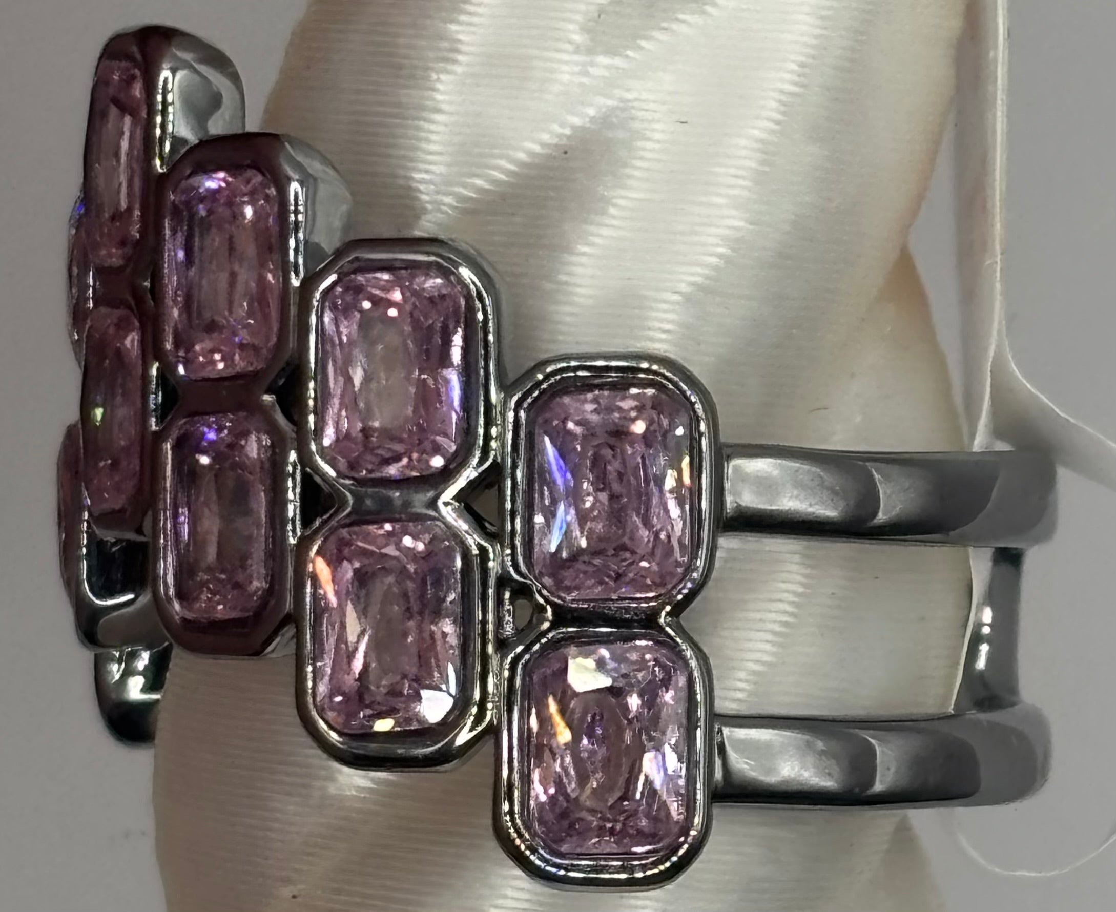 BP Rose Quartz Hematite Ring Size 6