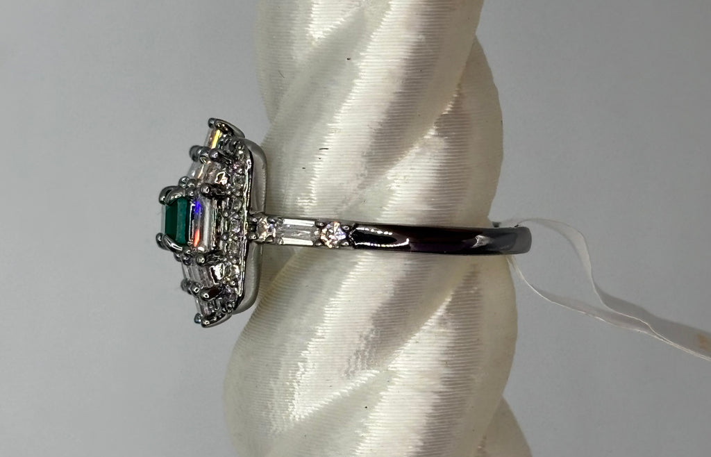 BP Brazilian Emerald Hematite Ring Size 7
