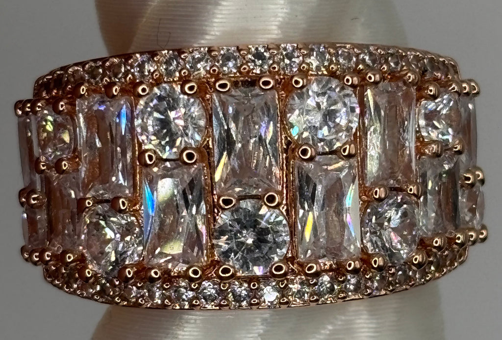 BP Diamond CZ Rose Gold Ring Size 7