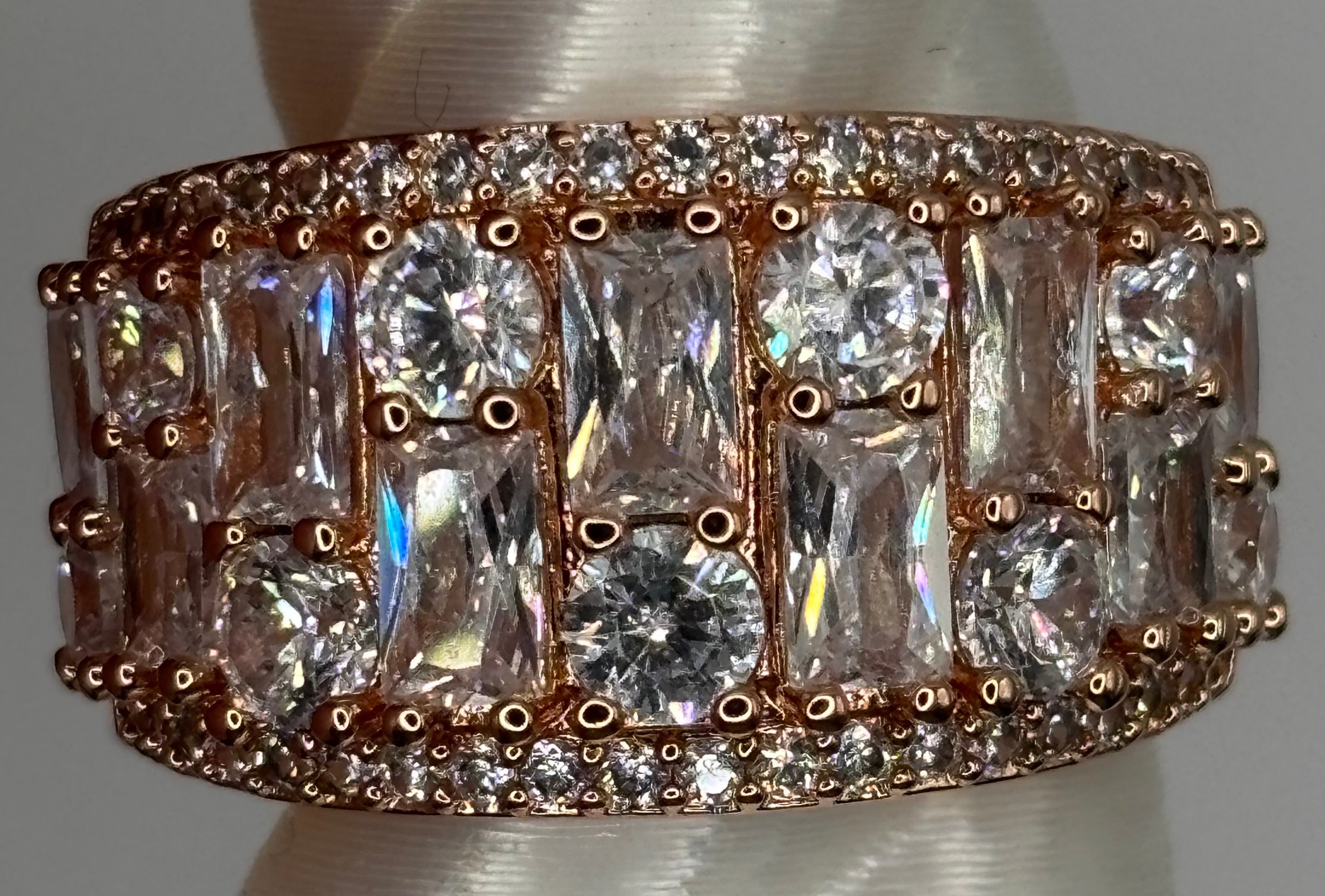 BP Diamond CZ Rose Gold Ring Size 7