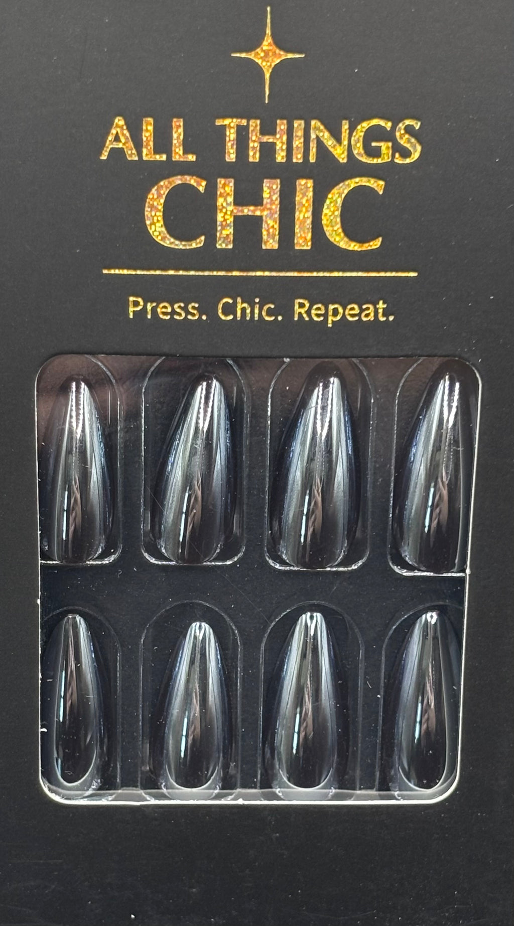 Metallic Knights Press-On Nails Medium/Long