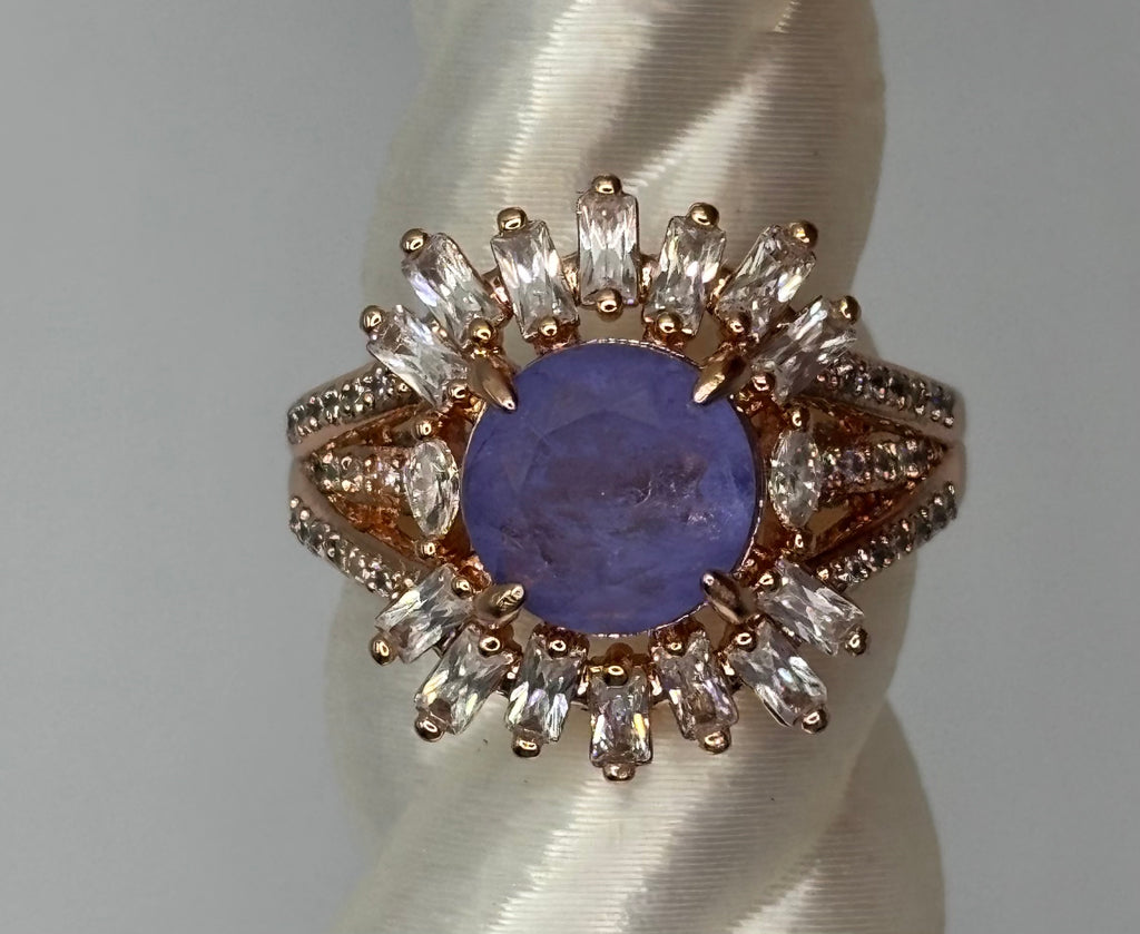 BP Purple Kunzite Rose Gold Ring Size 6