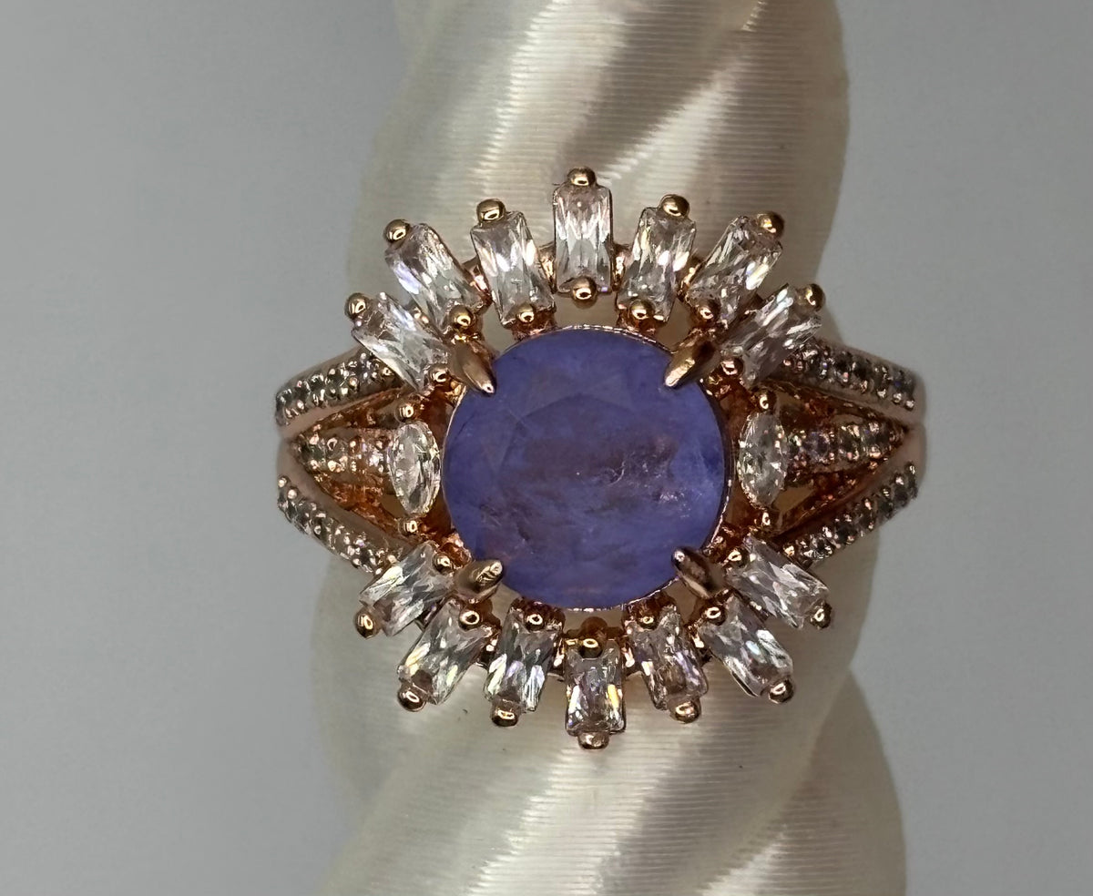 BP Purple Kunzite Rose Gold Ring Size 6