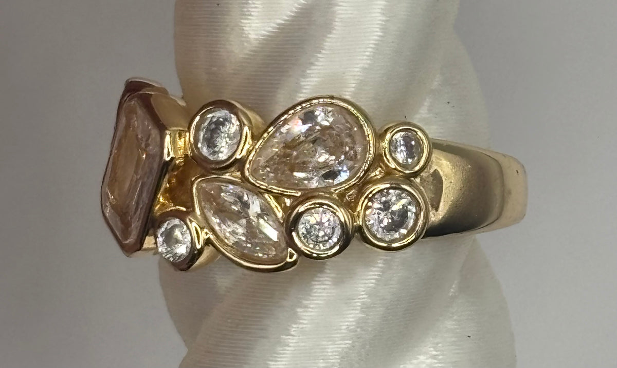 BP Diamond CZ Gold Ring Size 9 – All Things Chic