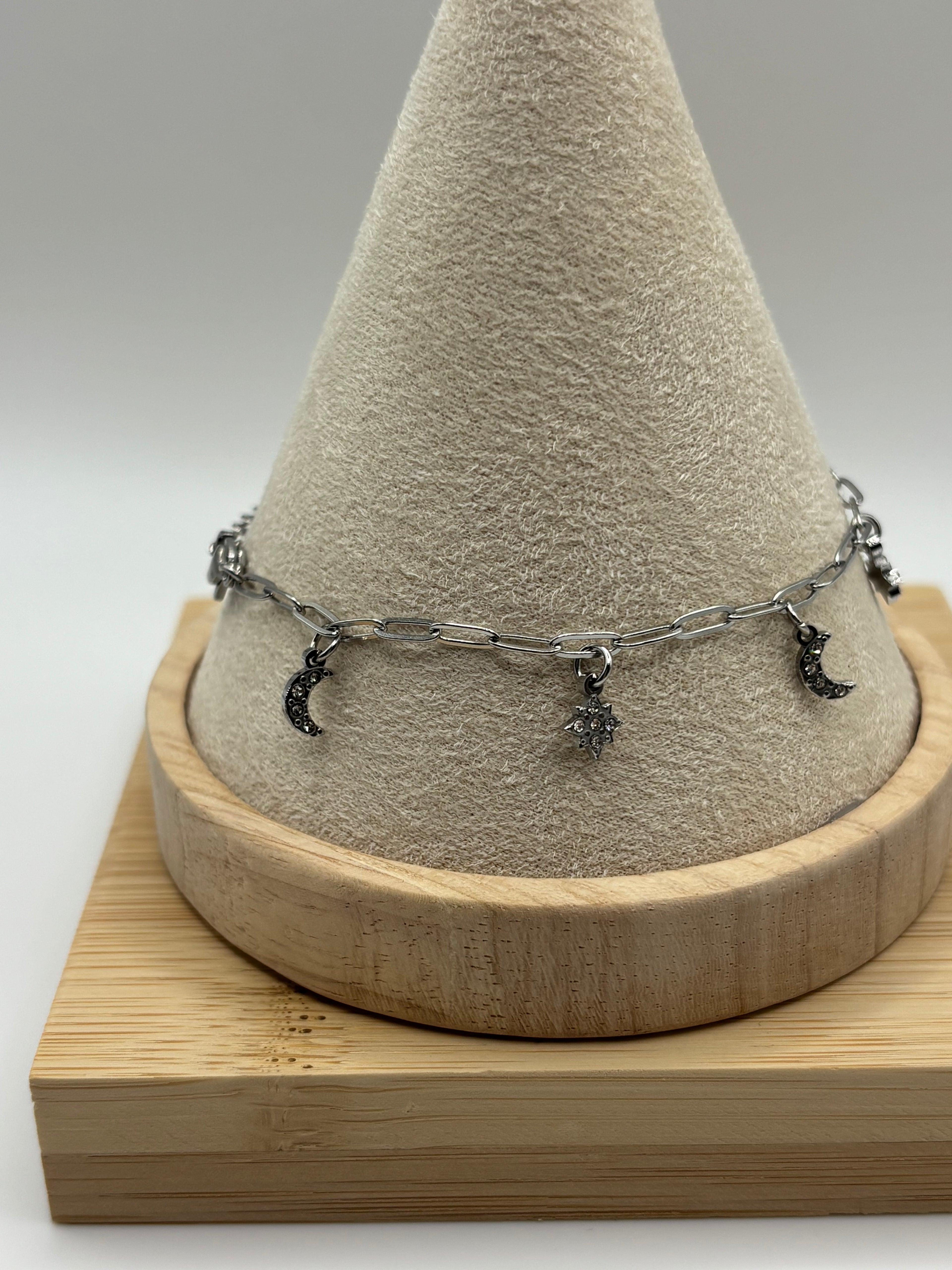 ATC Moon and Star Charm Bracelet