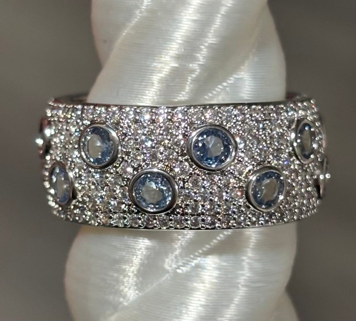 BP Aquamarine Rhodium Size 7