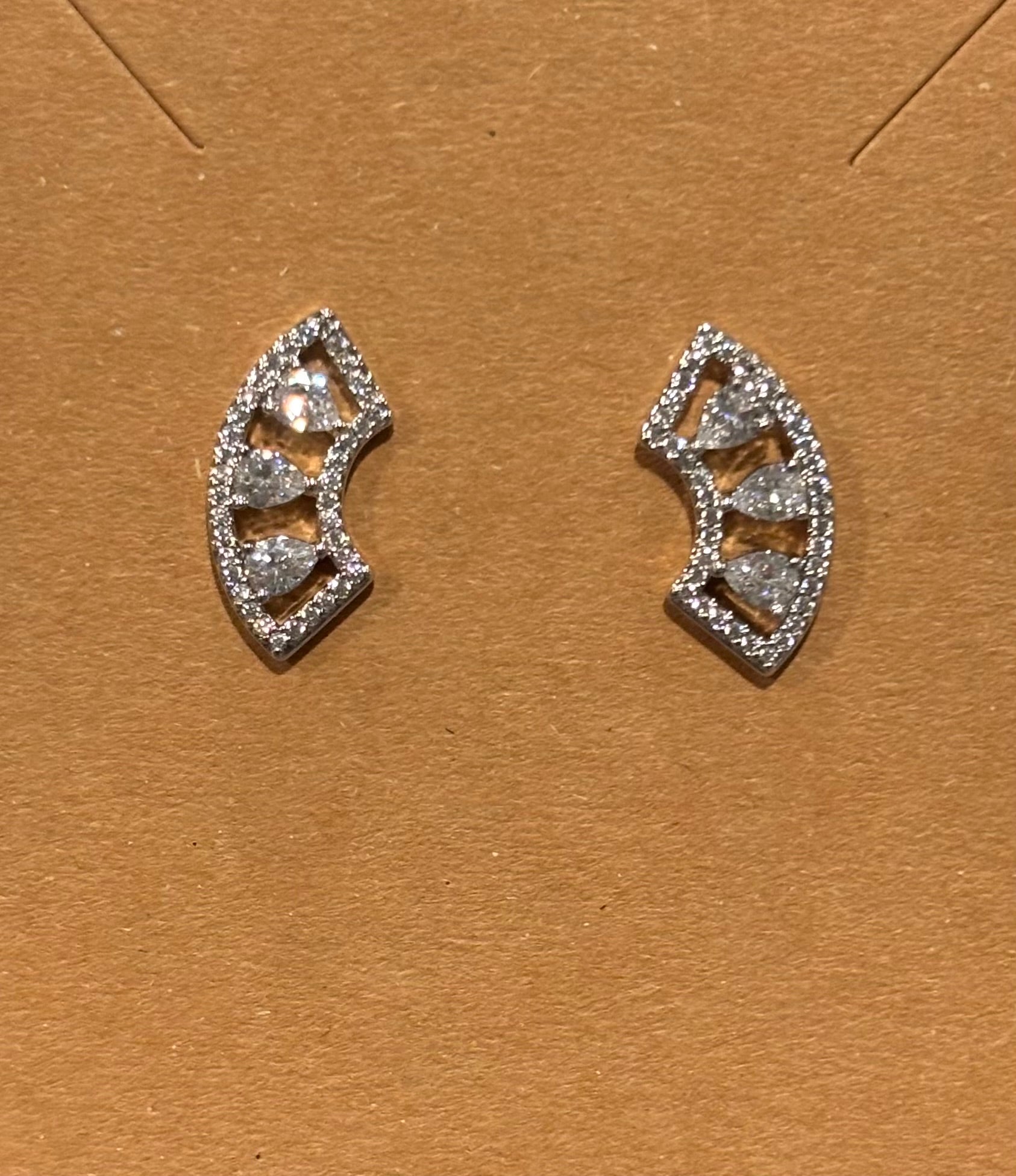 BP CZ Rhodium Earrings