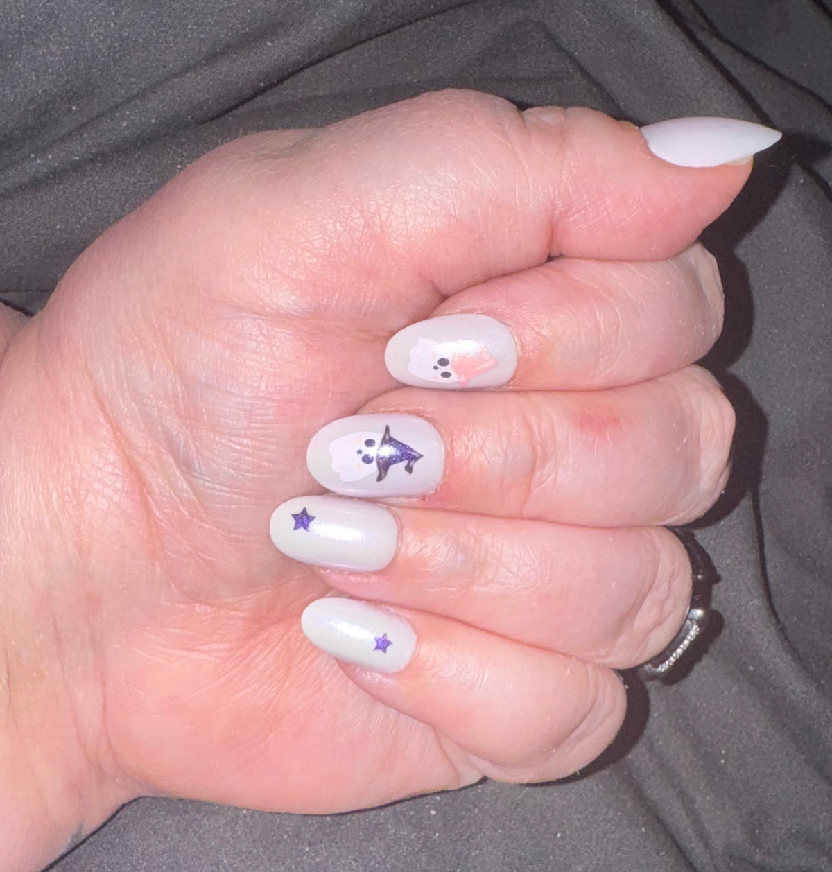 Ghost Party  Press-On Nails Short
