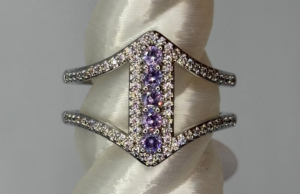 BP Lavender Topaz Rhodium Ring Size 9
