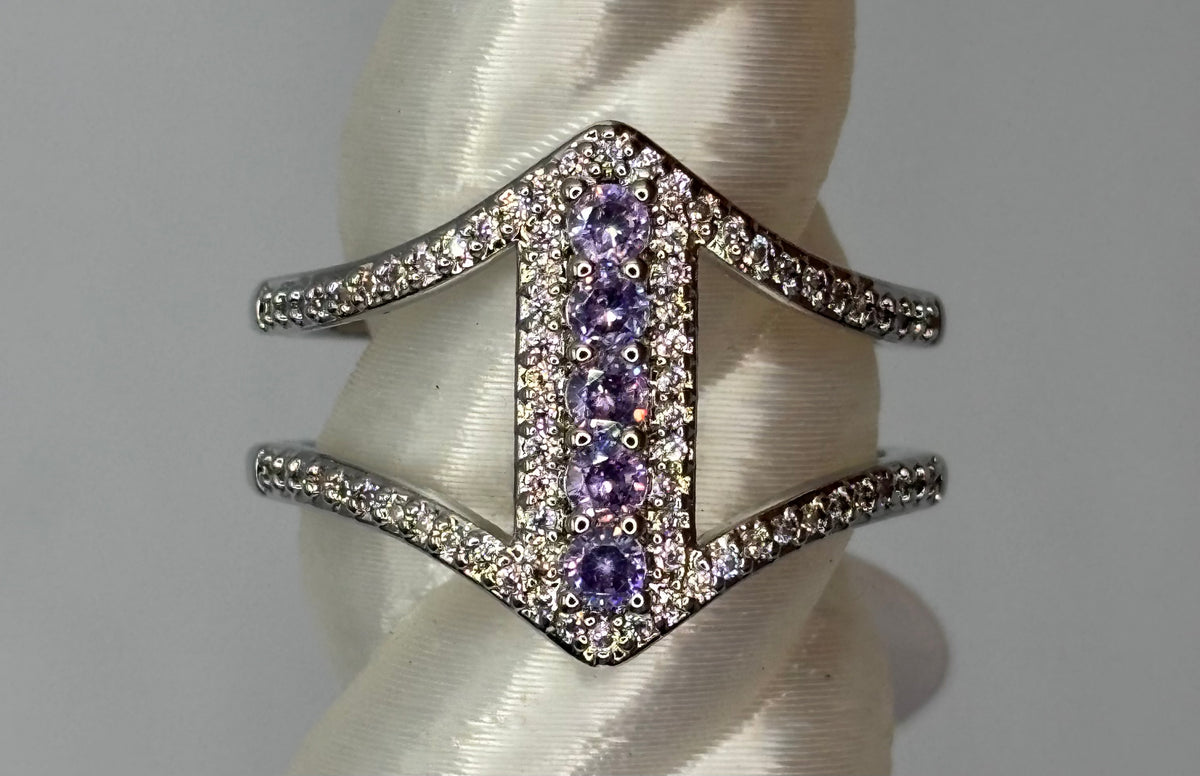 BP Lavender Topaz Rhodium Ring Size 9