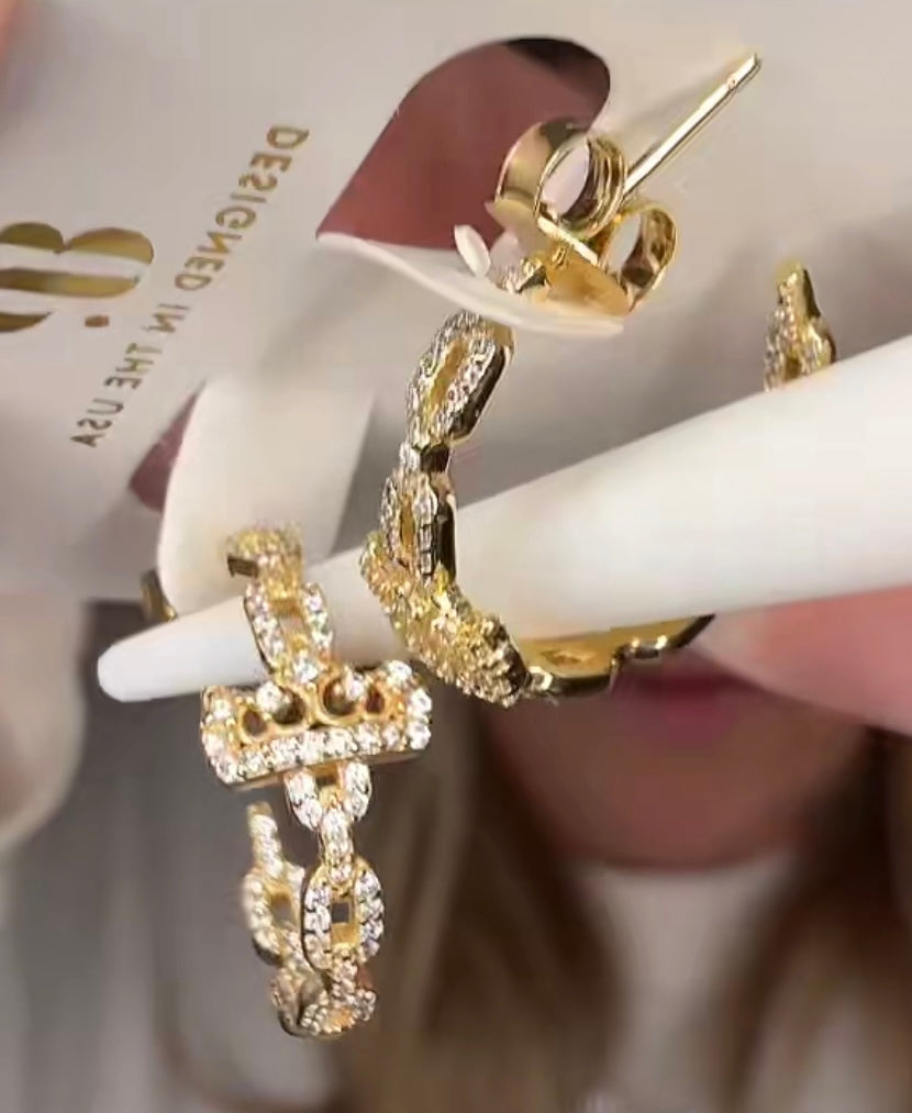 BP Crowned Details Vermeil Sterling Club 2026 Earrings Preorder